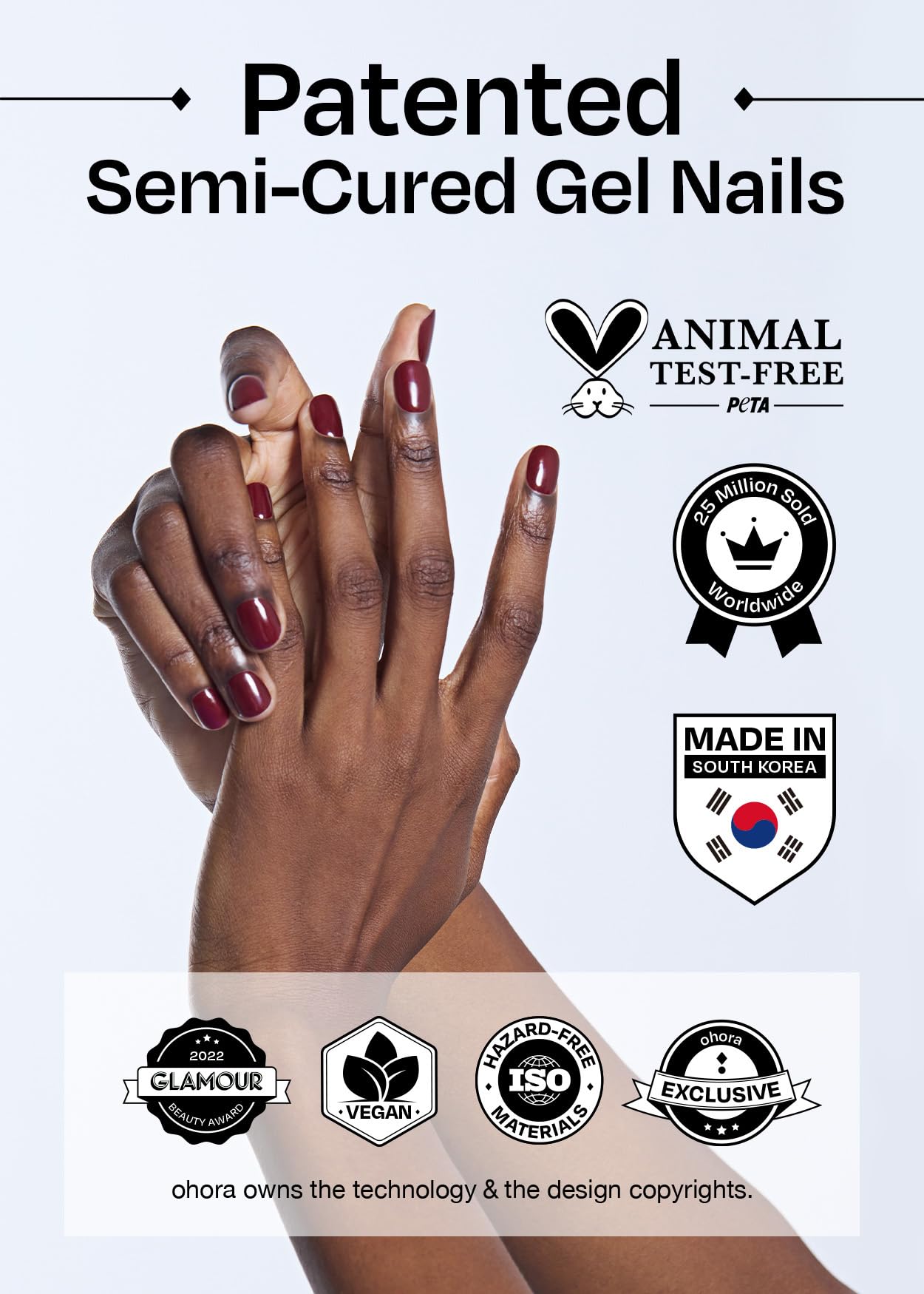 ohora Semi Cured Gel Nail Strips (2024 Christmas Bucket List Set (Limited Edition)) - Works with Any Nail Lamps, Salon-Quality, Long Lasting, Easy to Apply & Remove