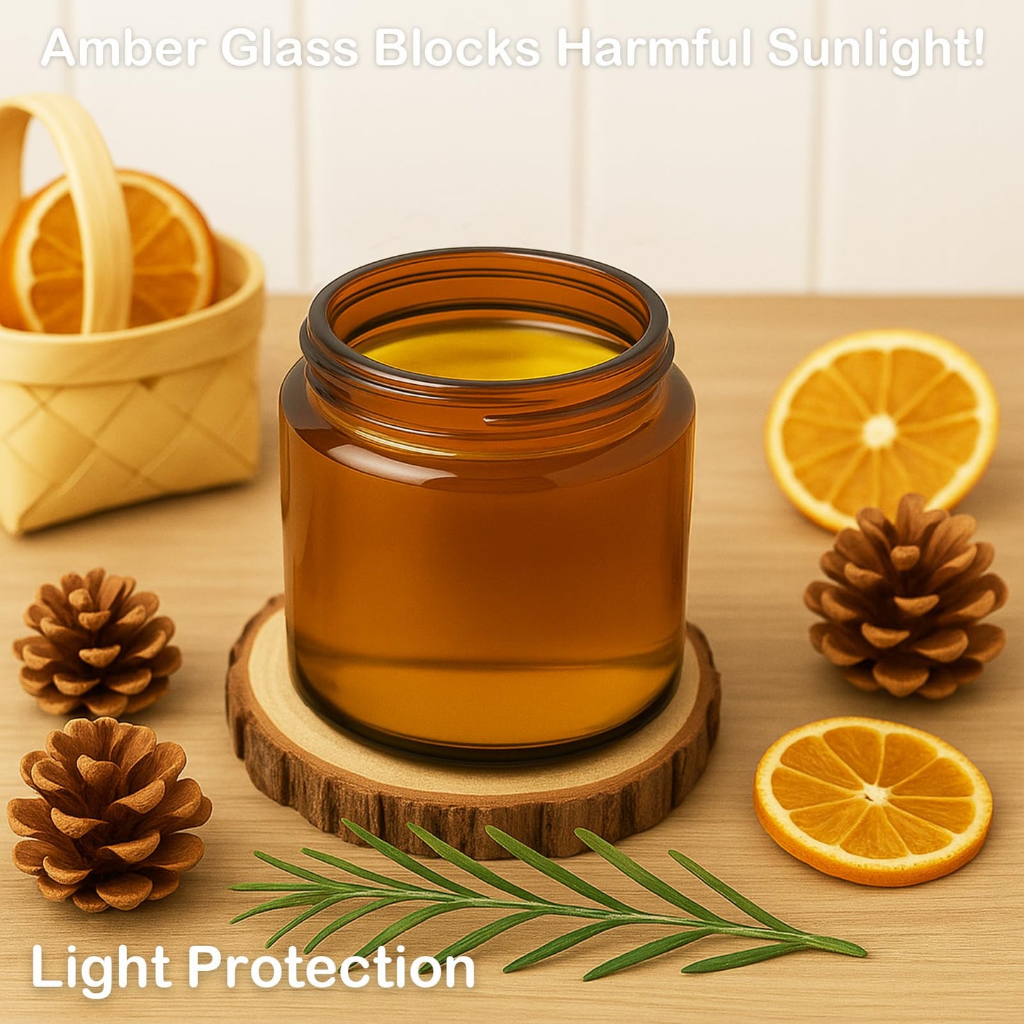 40 Pack 4 Oz Amber Glass Jar with Lid Empty Cosmetic Containers Leak-proof Round Airtight Jars Reusable with Inner Liners Lid for Creams, Lotions, Bath Salts, Essential Oil