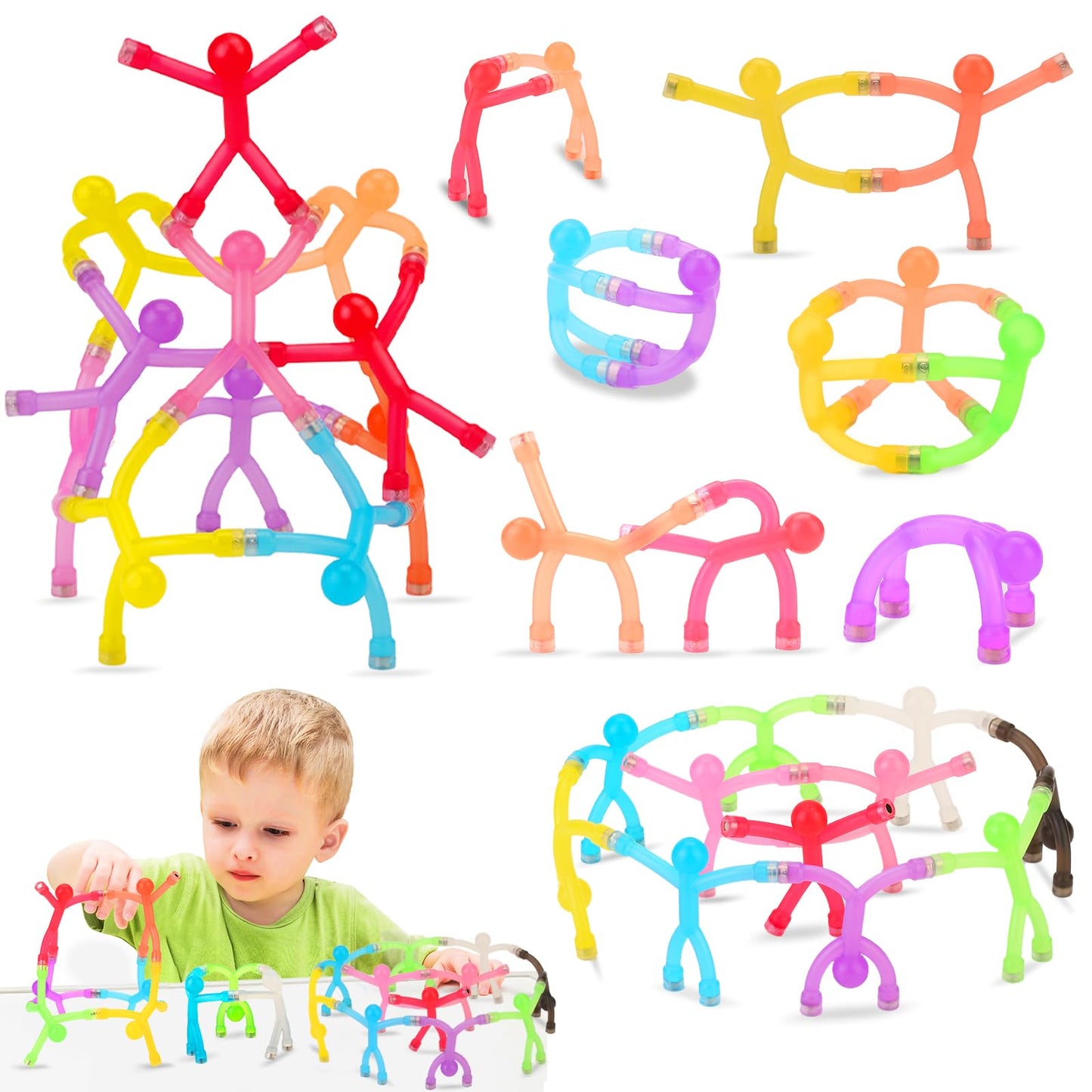 Valentines Day Gifts for Kids: 24Pcs Magnetic-People-Magnet-Men, Travel Toys for Kids, Creative, Fidget and Educational, School Party Favors Bulk, Small Toys for Classroom Prizes, Easter Egg Stuffers