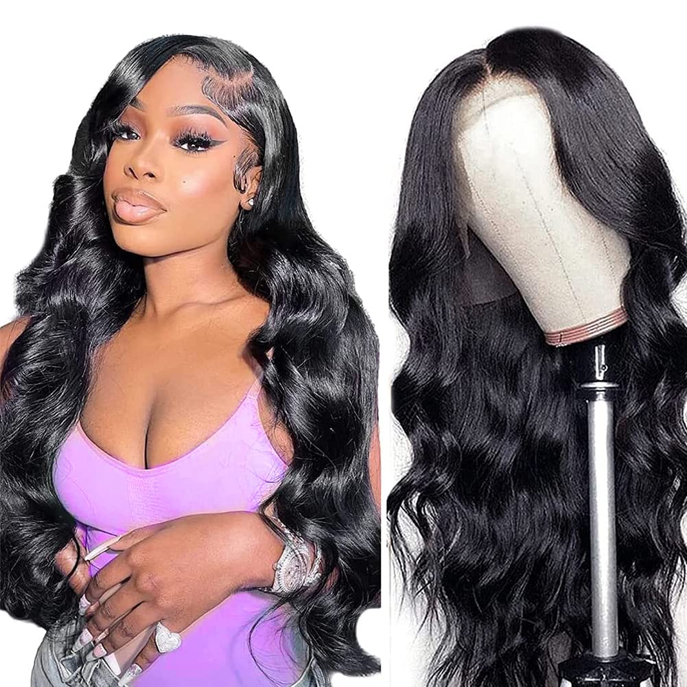 Yamikk 20inch 13x5 HD Lace Front Wigs Human Hair For Women 180% Density Body Wave Frontal Wigs Human Hair Pre Plucked Brazilian Lace Front Wigs
