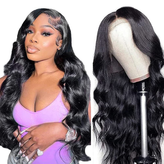 Yamikk 20inch 13x5 HD Lace Front Wigs Human Hair For Women 180% Density Body Wave Frontal Wigs Human Hair Pre Plucked Brazilian Lace Front Wigs