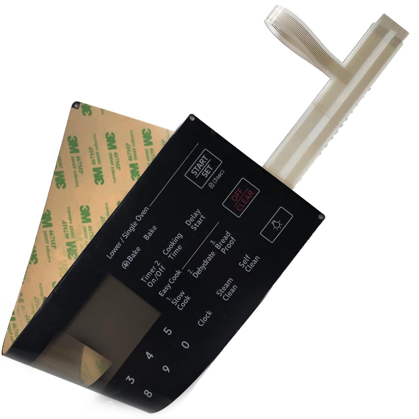 DG96-00559A Range Switch Membrane Touchpad Control Panel Compatible with Samsung Gas Ranges Ovens, Replaces NE59M6850SS/AA、NE59M6850SS/AA-00