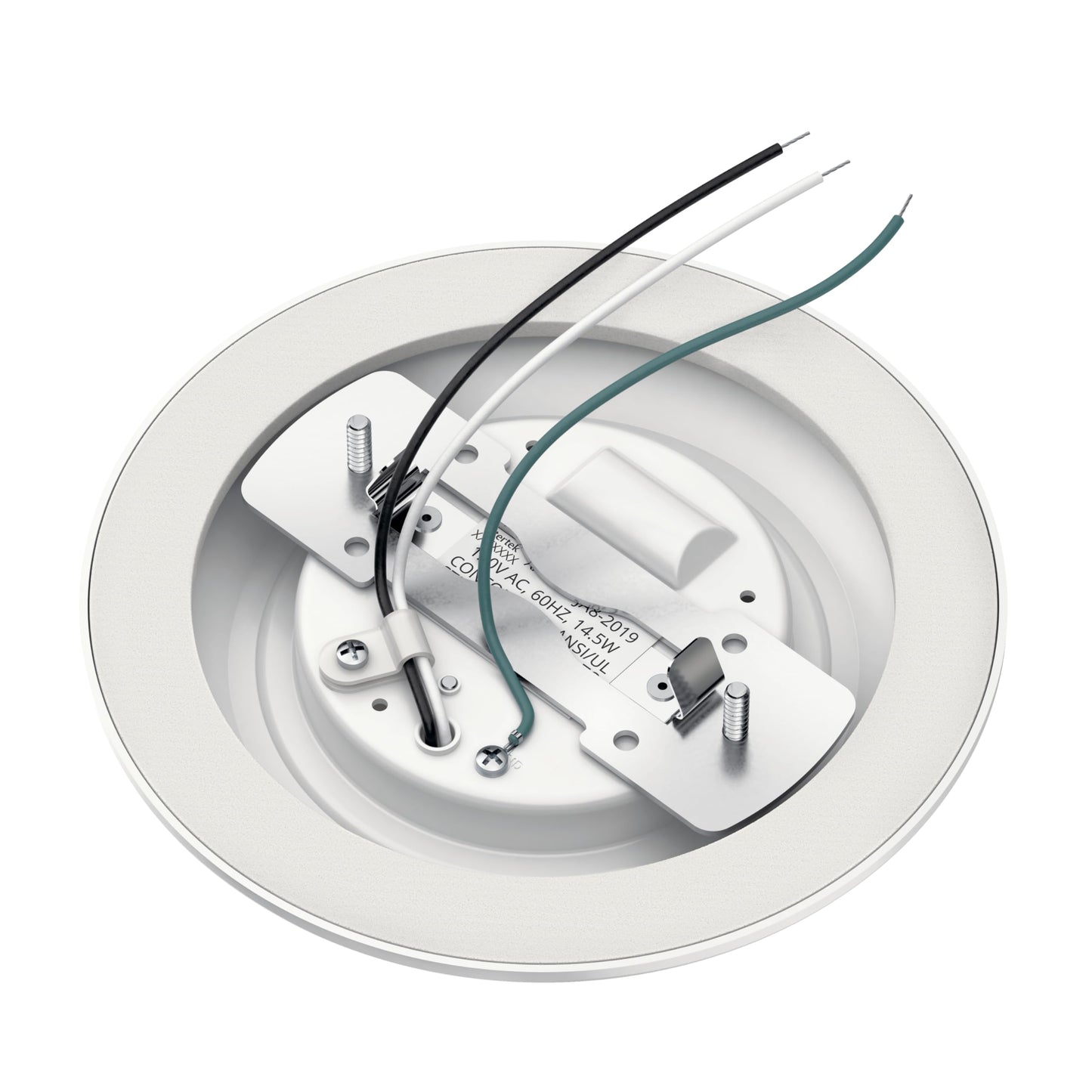Kichler Horizon LED Downlight in White, 6.4" Flush Mount Interior Dimmable Light, 3000K, Wet Rated Integrated LED, (6.4" W x 1.3" H), 43873WHLED30, White