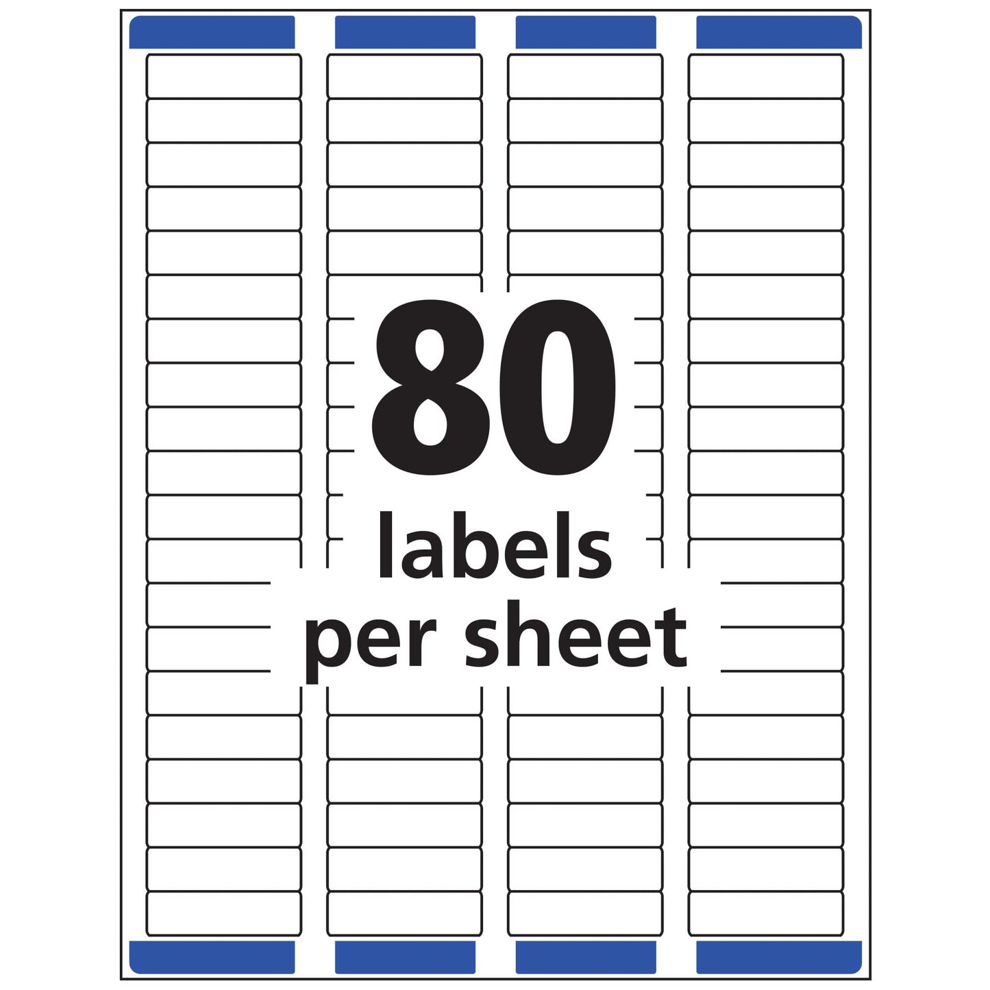 Avery Printable Return Address Labels with Sure Feed, 0.5" x 1.75", Matte Clear, 2,000 Blank Mailing Labels (05667)