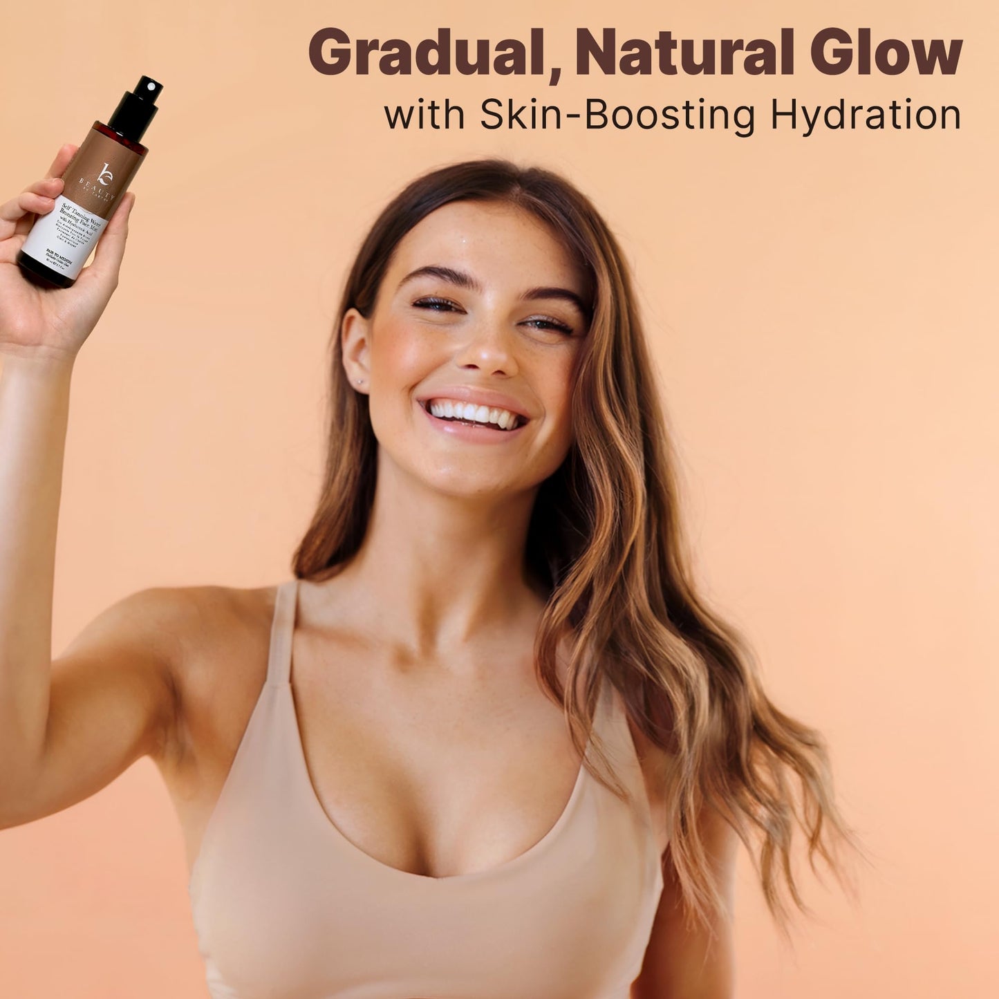 Self Tanning Face Mist - USA Made with Natural & Organic Ingredients, Sunless Tanning Spray for Fake Tan, Facial Water Spray for Streak-Free Tan, Face Tanner Mist for Natural Glow