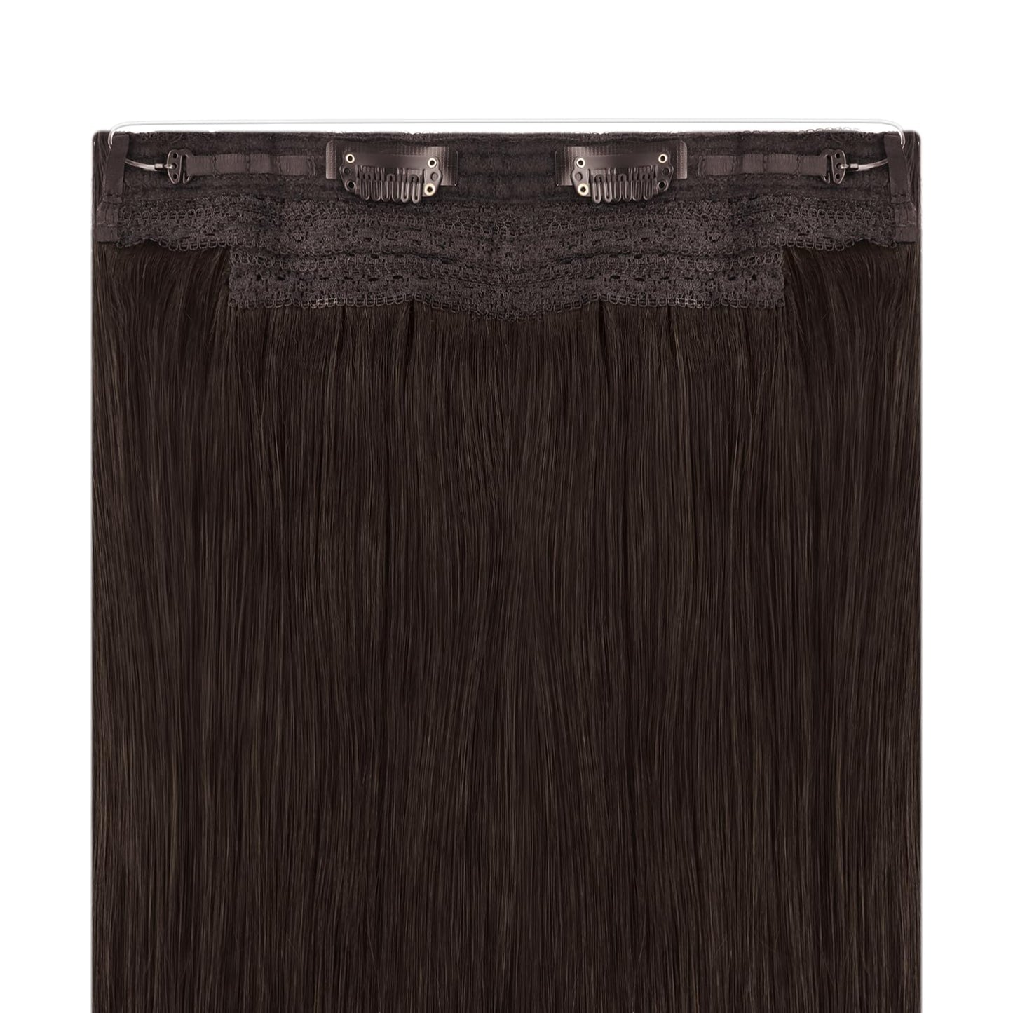 YoungSee Wire Human Hair Extensions Brown Wire Hair Extensions Real Human Hair Brown Wire Hair Extensions Human Hair Darkest Brown Hair Extensions for Women Easy-to-wear Human Hair Extension 100G 20In