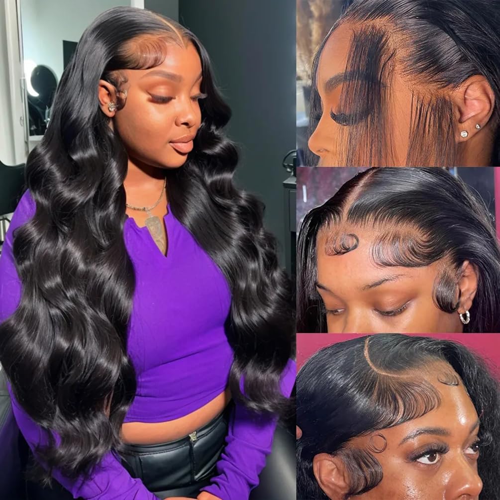 Human Hair Bundles Body Wave 4 Bundles （16 18 20 22) 12A Grade 100% Unprocessed Brazilian Virgin Human Hair Body Wave Bundles Double Weft Human Hair Extensions Natural Black Color