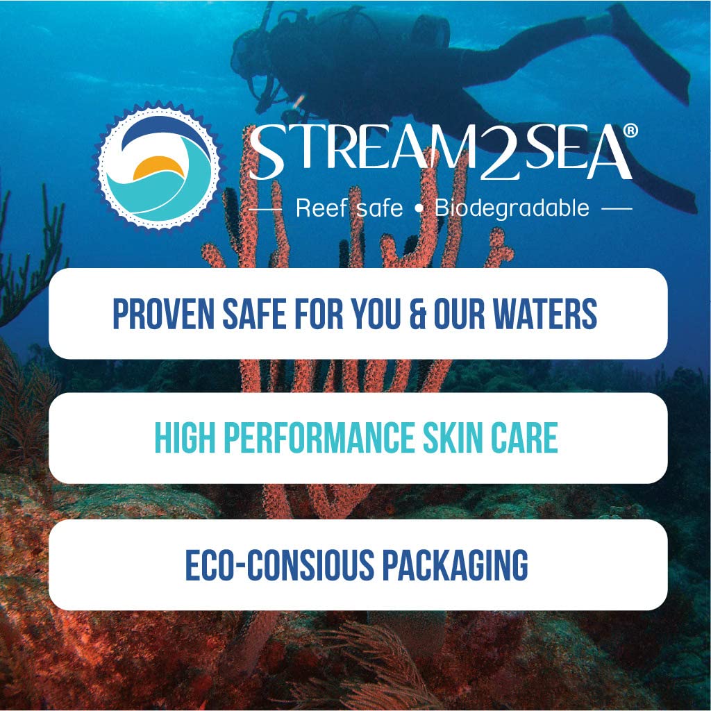 STREAM 2 SEA 3 in 1 Shampoo Body Wash and Conditioner, Reef Safe, All Natural and Organic Camping Shampoo and Liquid Soap, Skin and Hair Care for Men and Women, Sulfate and Paraben Free, 32 oz