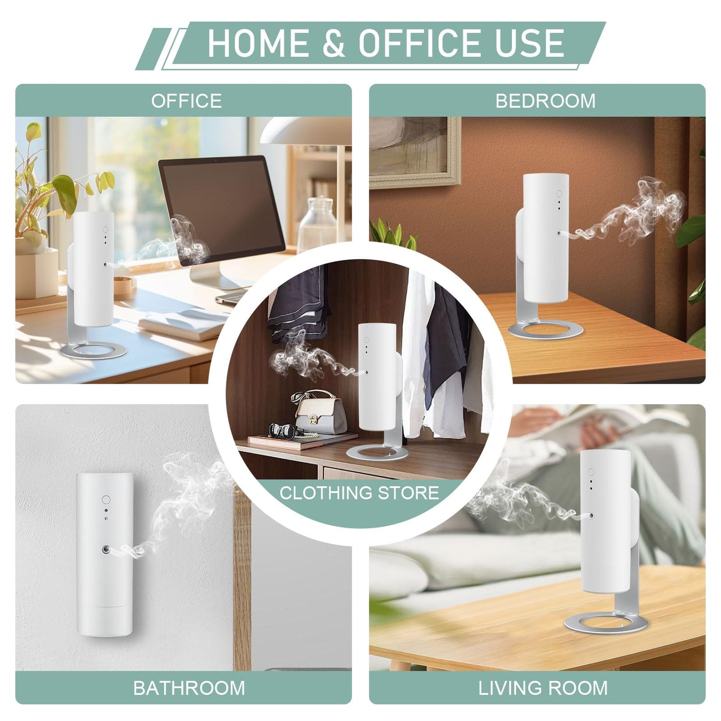 OScentPro Bluetooth Scent Air Machine for Home, 130ml/1000 Sq. Ft Smart Aromatherapy Waterless Diffuser for Essential Oils, Desktop Aroma Diffuser for Business, Office, Spa, Living Room