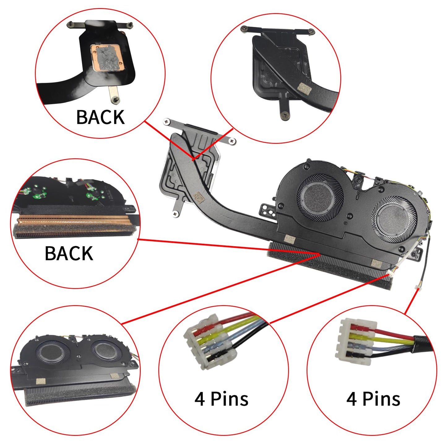 Lzcdelyxiao CPU Cooling Fan with Heatsink DFS1507053H0T FLMU Compatible with Lenovo Yoga C740-15IML C740-15 Series 5H40S19962