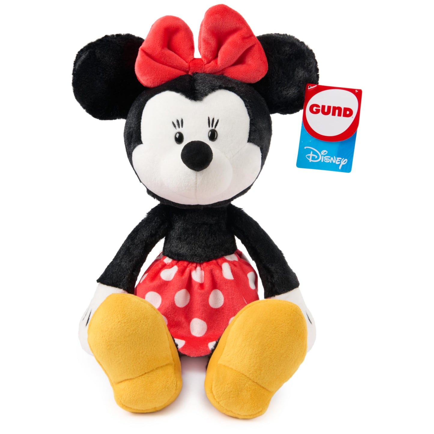 GUND Disney Official Minnie Mouse Toothpick Plush, Mickey and Friends, Disney Stuffed Animal for Ages 1 and Up, Black/White, 15”