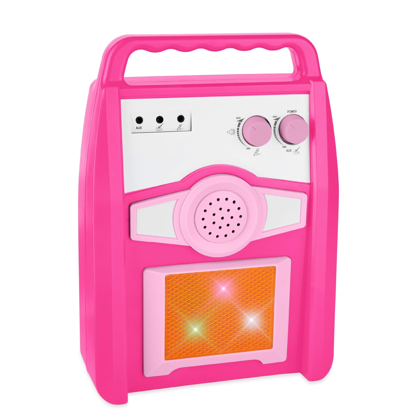 Best Choice Products Kids Electric Musical Guitar Play Set, Toy Guitar Starter Kit Bundle w/ 6 Demo Songs, Whammy Bar, Microphone, Amp, AUX, 2 Sticker Sheets - Pink