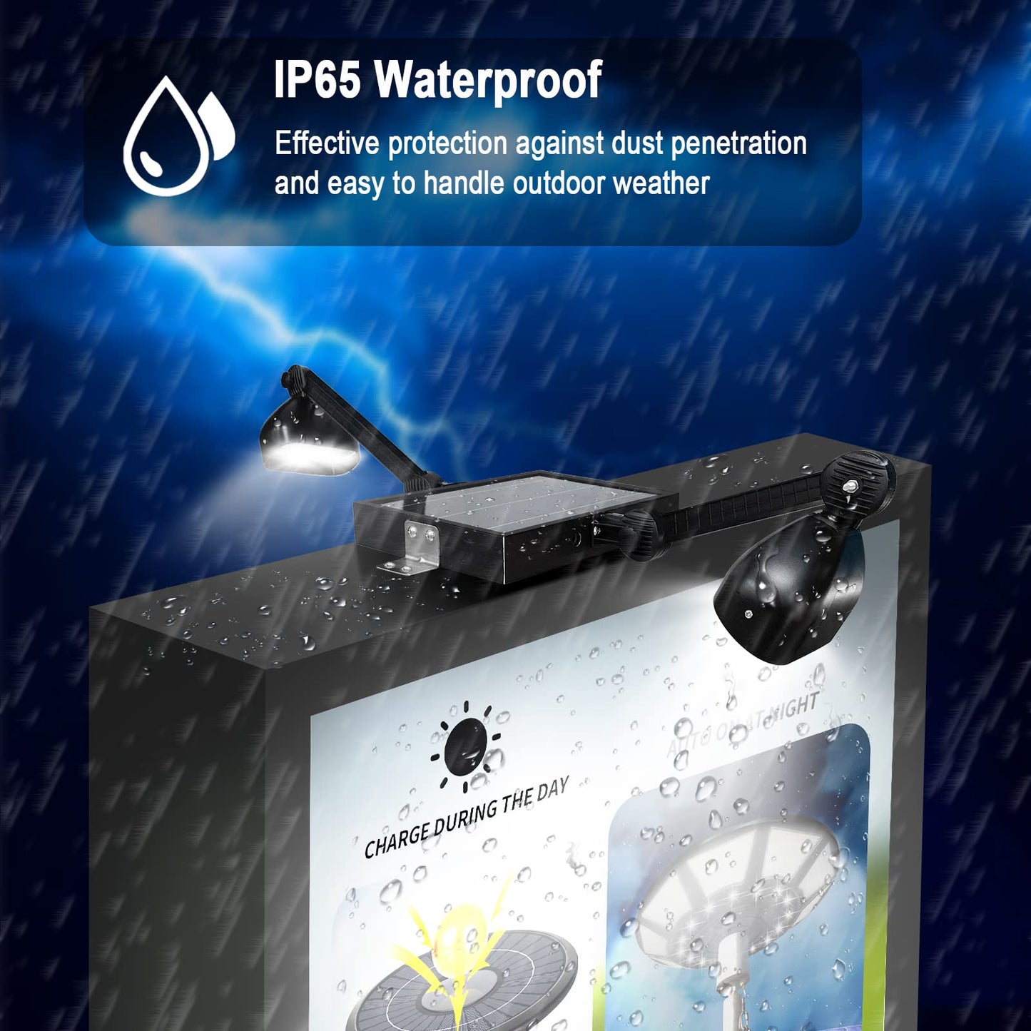Solar billboard light, 120LED Outdoor Lights for Sign, Wireless Dual Sign Lighting for commercial Billboard, Shops, HOA, Real Estate