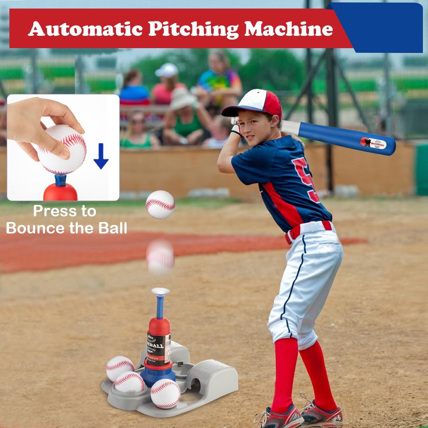 VROGTIK Tball Set for Toddlers 3-5,Kids Toys Boys 3-5, Baseball Tee Training Equipment, 4 Year Old Boy Birthday Gift,Outdoor Sports Toys,Playground Sets for Backyards