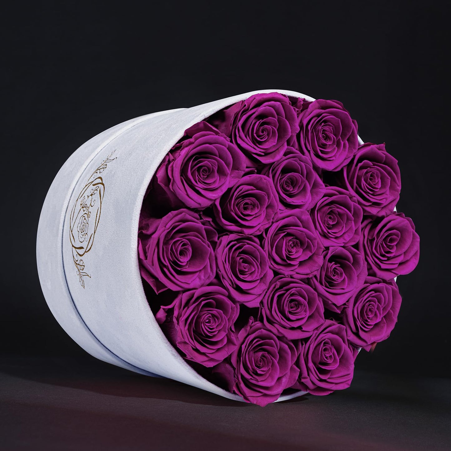 Prifroti 17 Flowers in a Luxury Suede Box, Birthday Gifts for Women, Preserved Flowers, Mothers Day Roses Gift for Mom, Bossy Pink