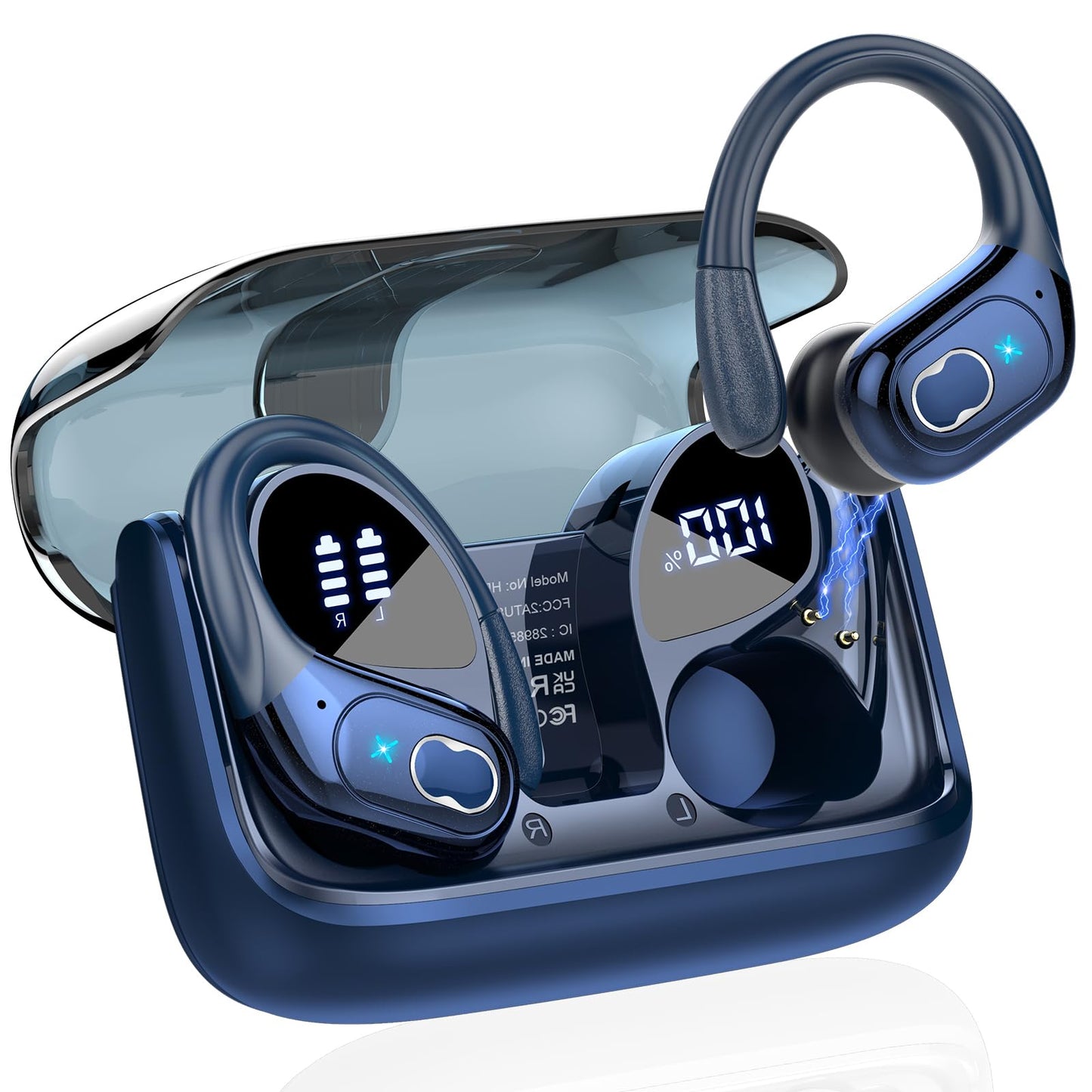 AI Translation Earbuds Real Time, 164 Language Translator Earbud 3-in-1 Bluetooth 5.4 Translator Earbuds with 6 Translation Modes, 75H Translators Headphones with APP for Travel Business, Royal Blue
