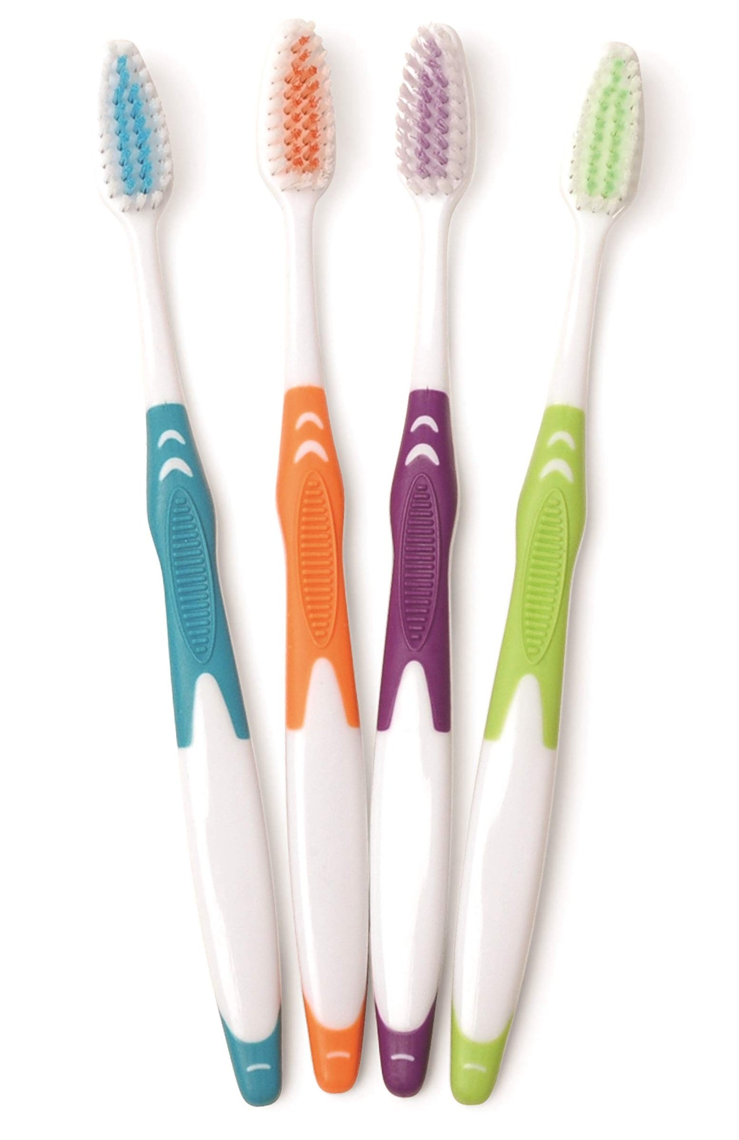 FRESHMINT (144 Pack) Individually Wrapped Premium Toothbrushes, Oversized Easy Grip Rubber Handle, Soft Multi Color Nylon Bristles, Bulk Packed, No Cutting or Tearing Apart Required.