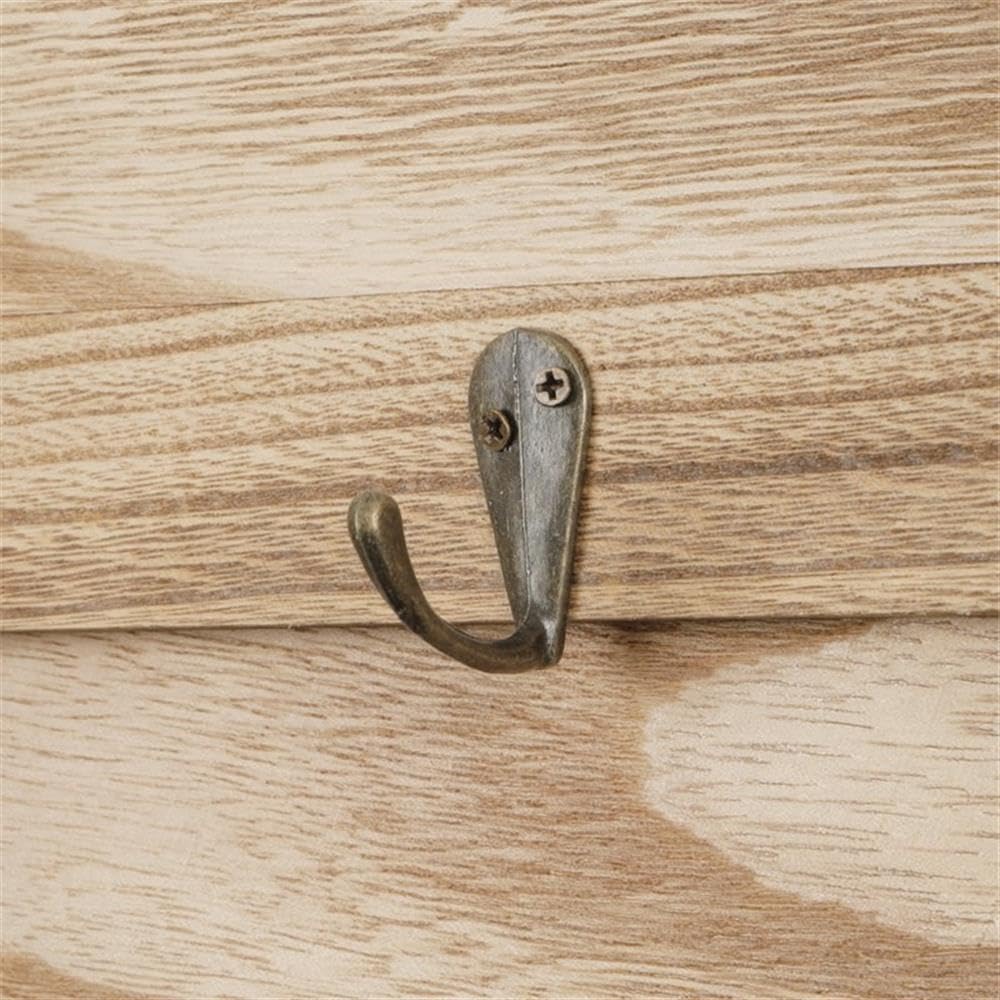 American Furniture Classics OS Home and Office Solid Wood Barn Door Style Corkboard and Letter and Key Storage Wall Organizer, Distressed Natural Finish (52001)