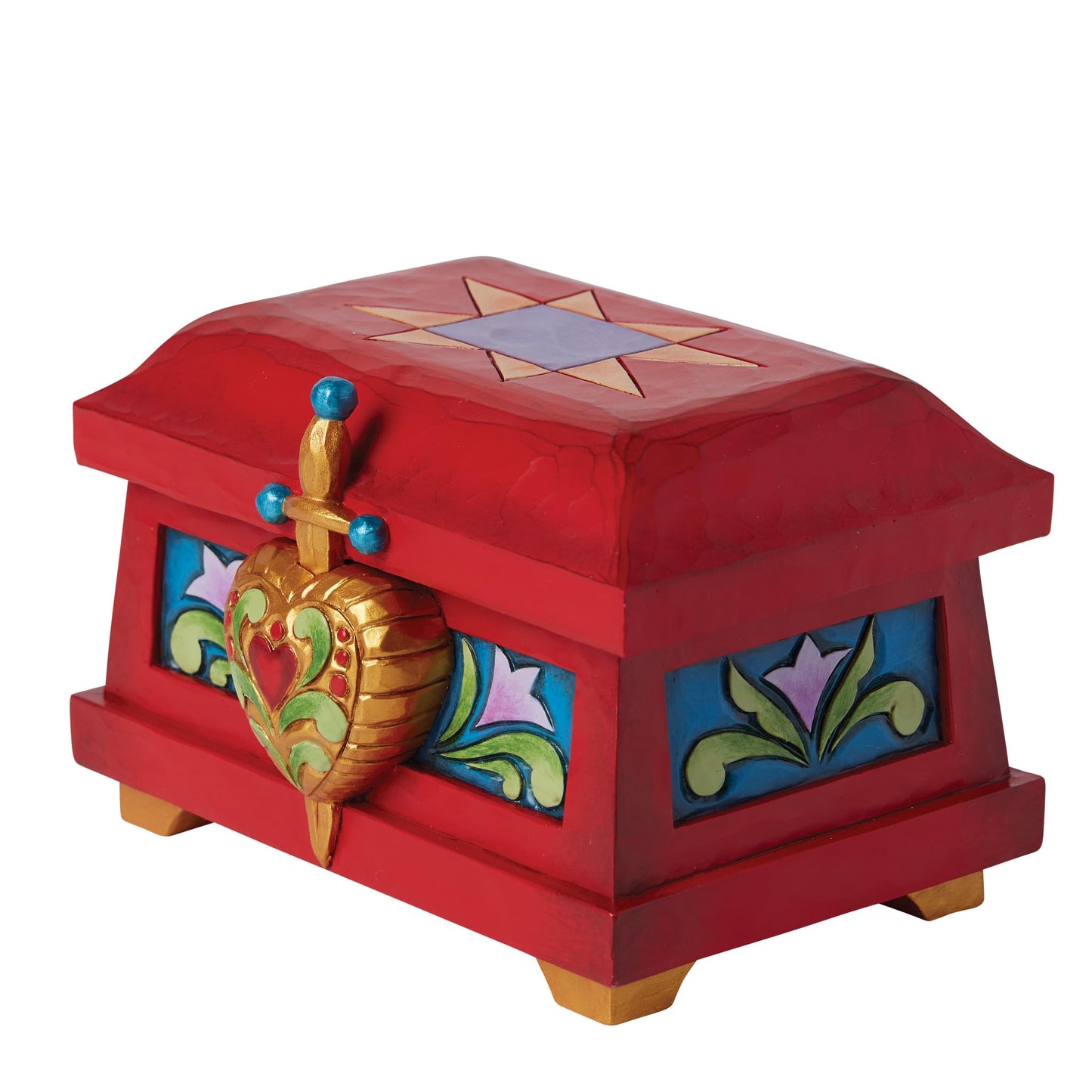 Enesco Disney Traditions Collection by Jim Shore Snow White The Evil Queen's Decorative Trinket Box- Stone Resin Hand Painted Crafted Collectible Disney Villains Jewelry Box Home Decor, 3.5 Inch