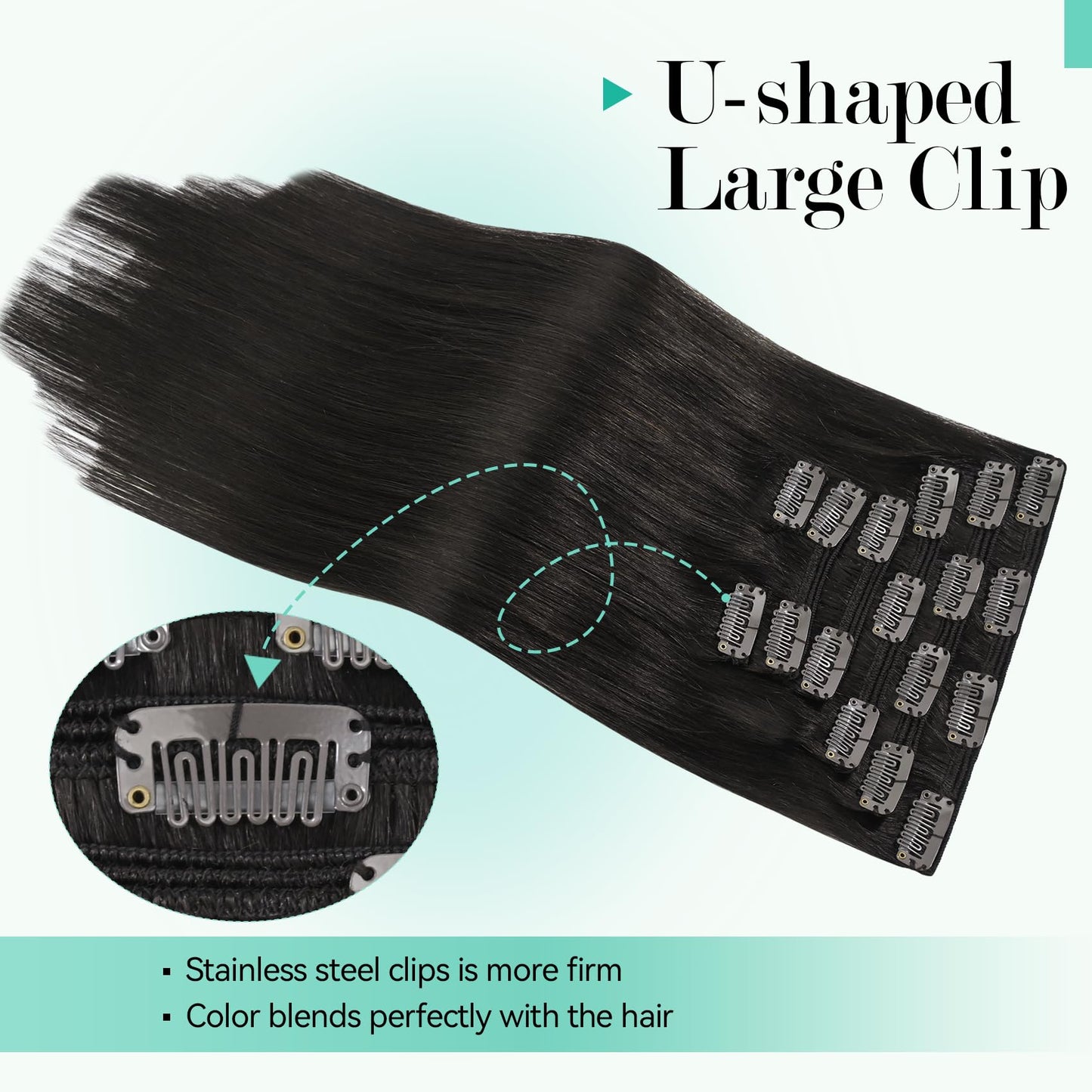 Ukira Dark Brown Clip in Hair Extensions Real Human Hair, 16 Inch 120g 7pcs #2 Brown Human Hair Clip in Extensions, Remy Human Hair Extensions Clip ins for Women, Soft Natural Straight