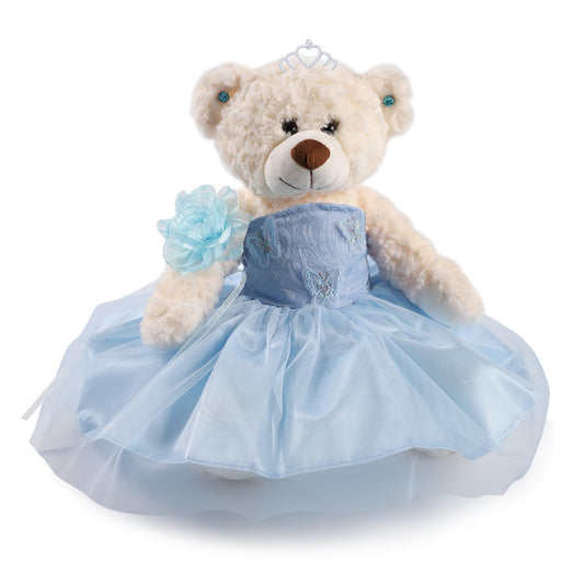 Cisina Quinceanera Doll Quince Teddy Bear with Dress,Quinceanera Decorations for Girls Gifts,OSO De Peluche para 15 Años Con Vestido,Centro De Mesa Muñecas para 15 Años Quinceañeras (Blue)