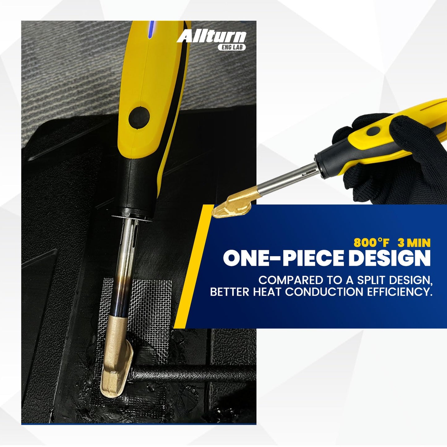 Allturn Plastic Welder 2 in 1,Plastic Welding Kit Car Bumper Repair Kit,4 Types of Plastic Welding Staples,Plastic Welding Rods Consumables Kit,YELLOW.
