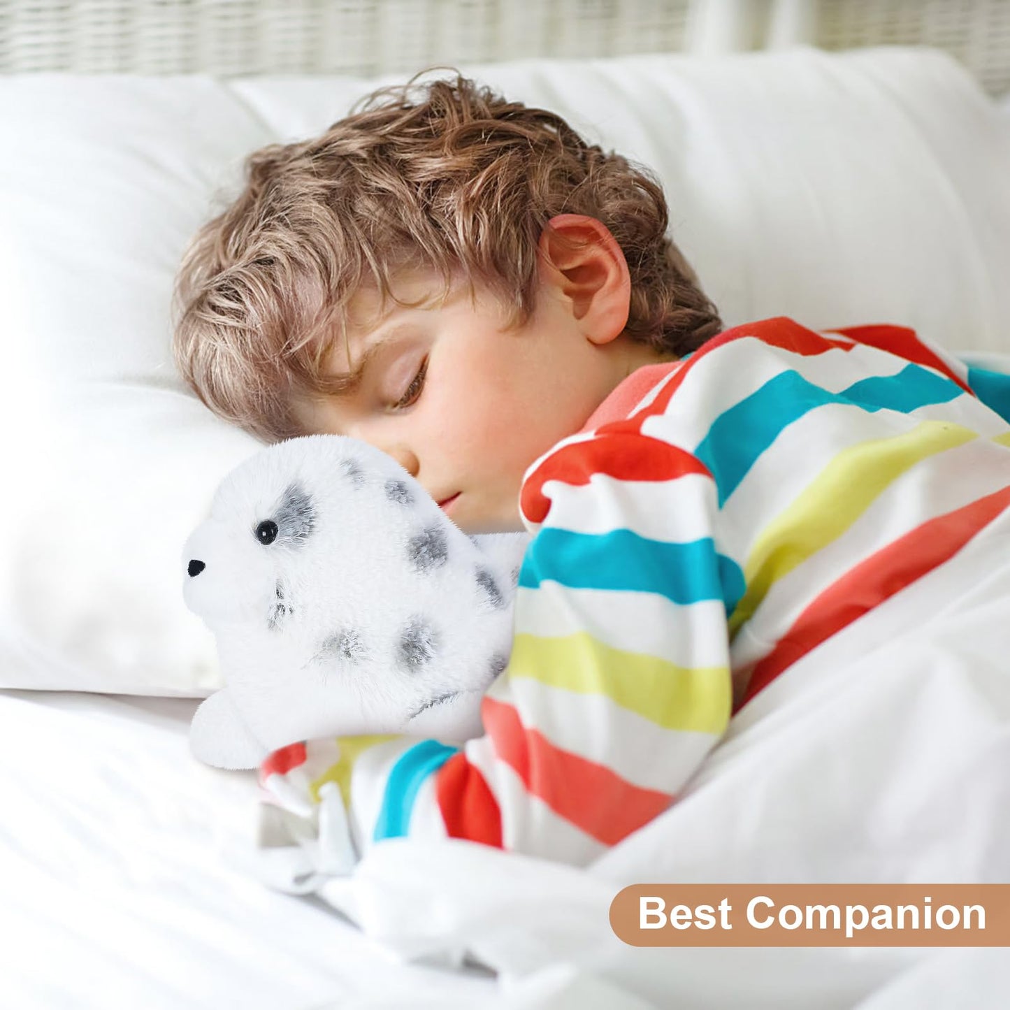 SuzziPals Heatable & Coolable Seal Stuffed Animal, Microwavable Stuffed Animal Heating Pad for Cramps & Pain, Chubby Seal Plushie for Anxiety & Stress Relief, Seal Gift for Kids & Aldults