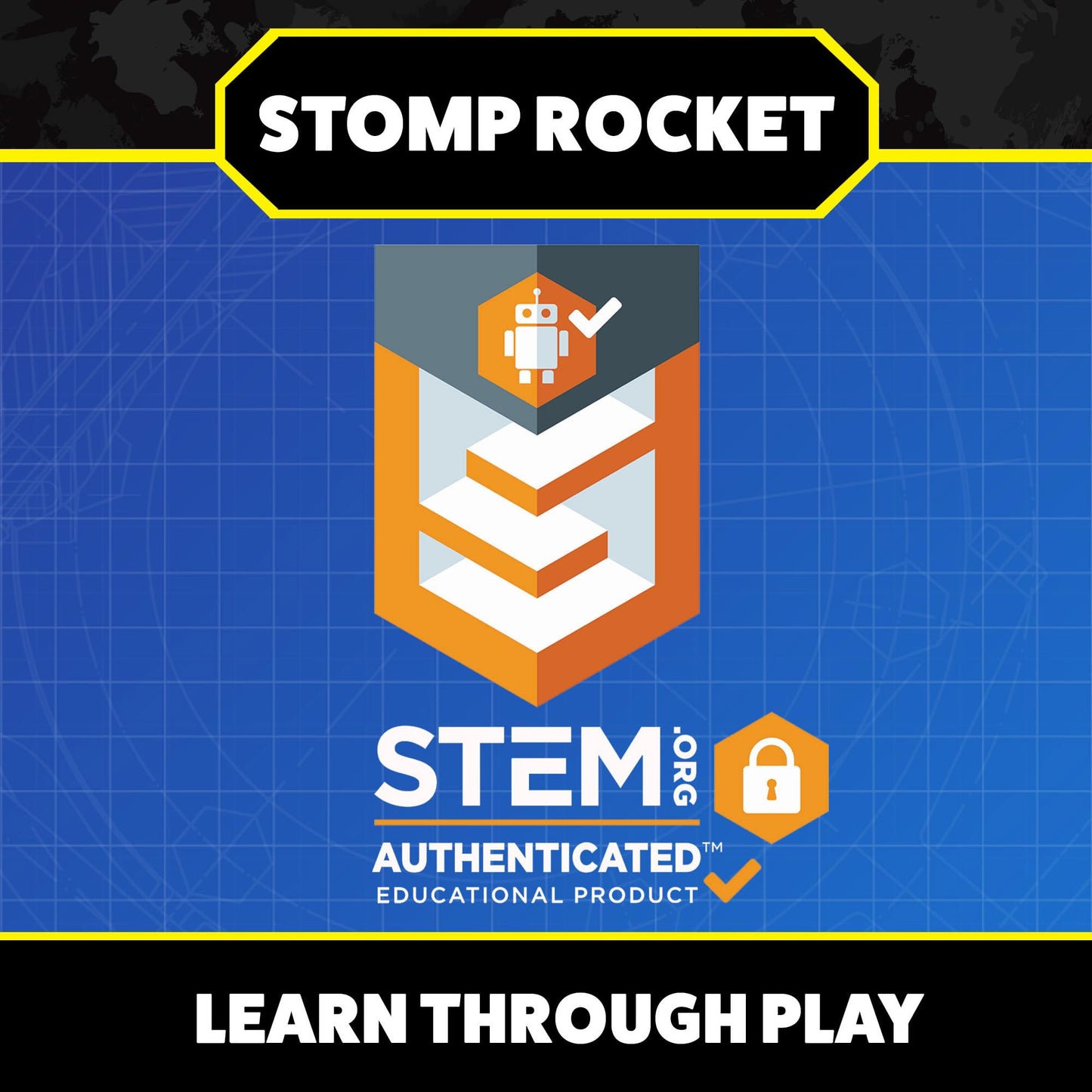 Stomp Rocket Space Collection Rocket Launcher for Kids, 3 NASA Rockets - Backyard & Outdoor Fun Toy Gift for Boys & Girls - STEM Soft Foam Blaster Set Soars Up to 100 Feet - Ages 5 & Up