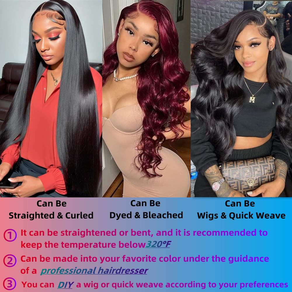 Superfect Brazilian Human Hair Bundles 18 20 22 Inch Body Wave Bundles Human Hair 12A 100% Unprocessed Virgin Hair Weave 3 Bundles Deals Human Hair Natural Black Color (18 20 22, Body Wave 3 Bundles)