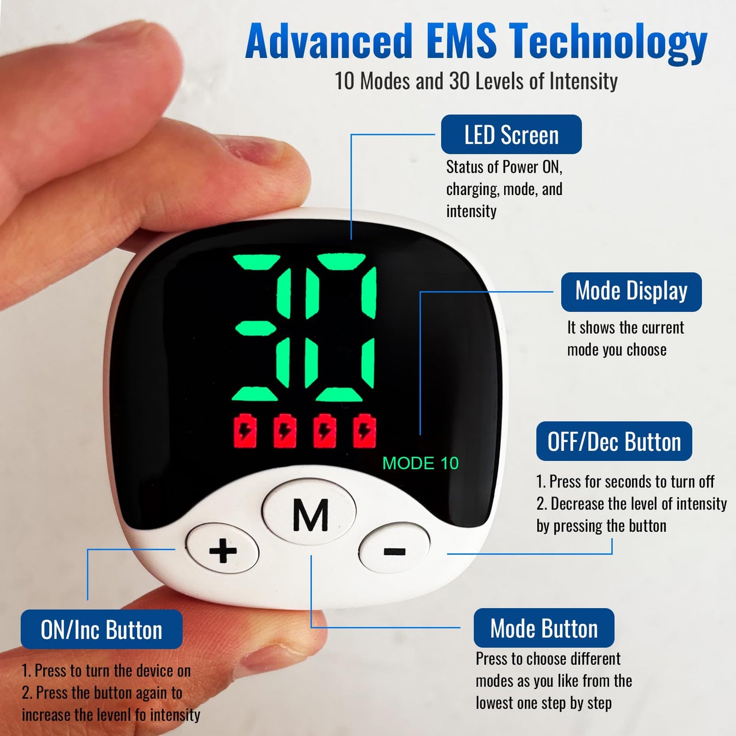Innocareer Abs Stimulator, EMS Muscle Stimulator for Gym Home Office, Abdominal Toning Belt Electric Ab Stimulator for Men Women