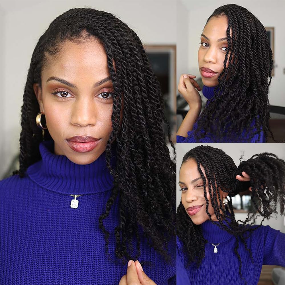 QVR Afro Kinkys Bulk Human Hair for Dreadlocks Extensions Repair Locs, Twist Braiding Afro Kinky Human Hair for Locs 1 Pack 50 Gram Natural Black Color 12 inches