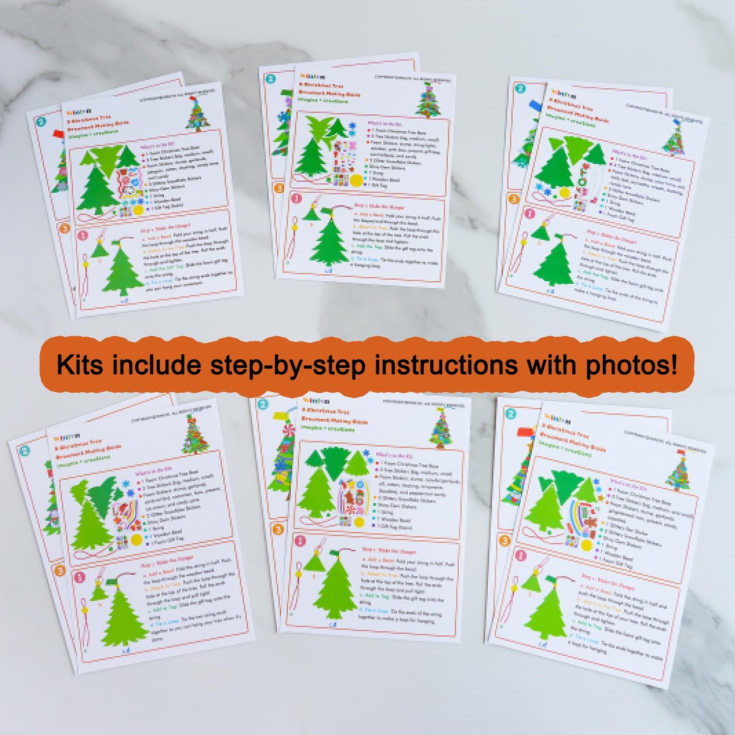 Winlyn 24 Sets Christmas Craft Kits Winter Crafts DIY Pine Tree Ornaments Decorations Art Sets Festive Foam Stickers Holdiay Arts and Crafts for Kids Classroom Activities Party Favors