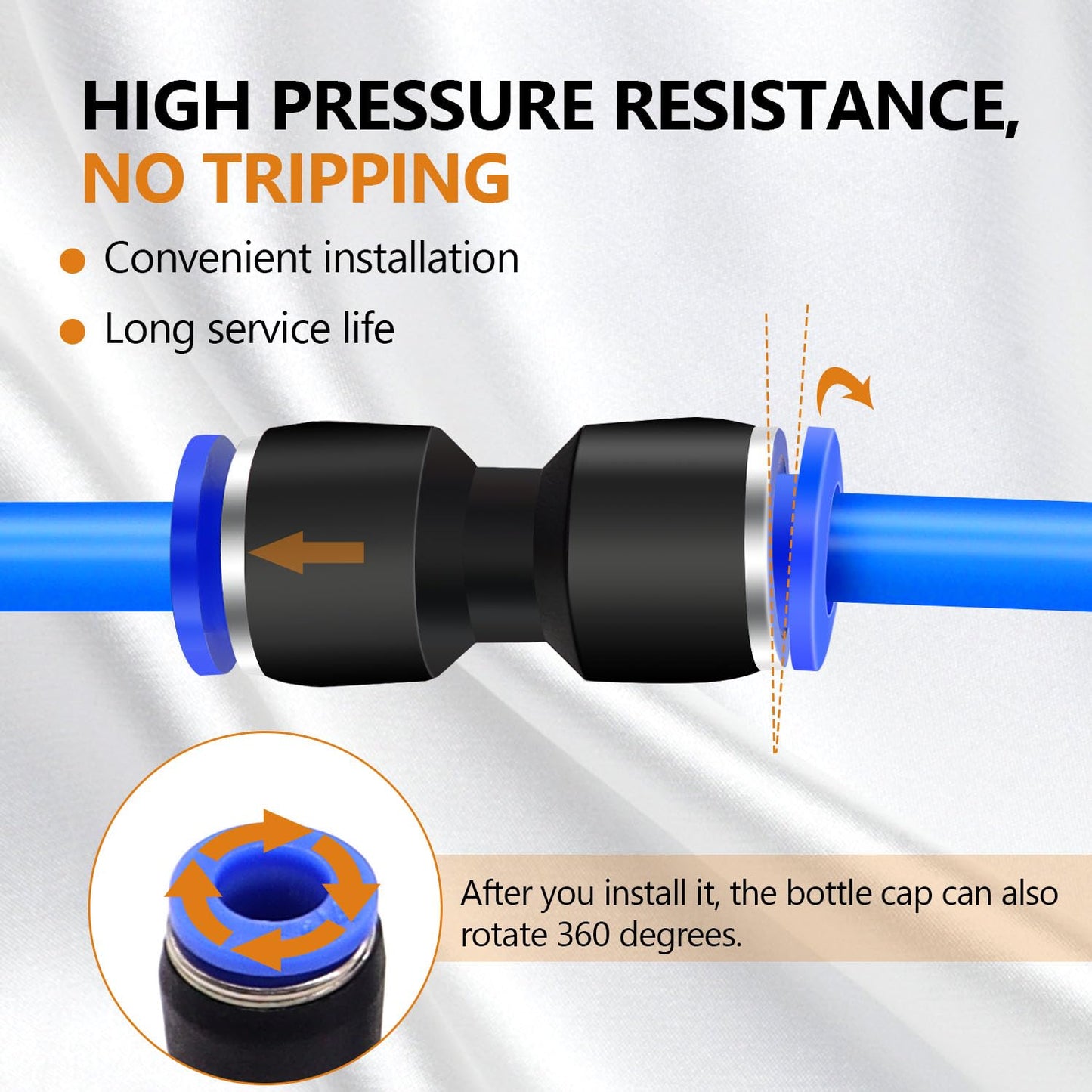 mankk Quick Connect Air Hose Fittings Kit 1/8" 1/4" 3/8" 1/2" Push to Connect Fittings Air Line Quick Connect Fitting Quick Release Pneumatic Kit