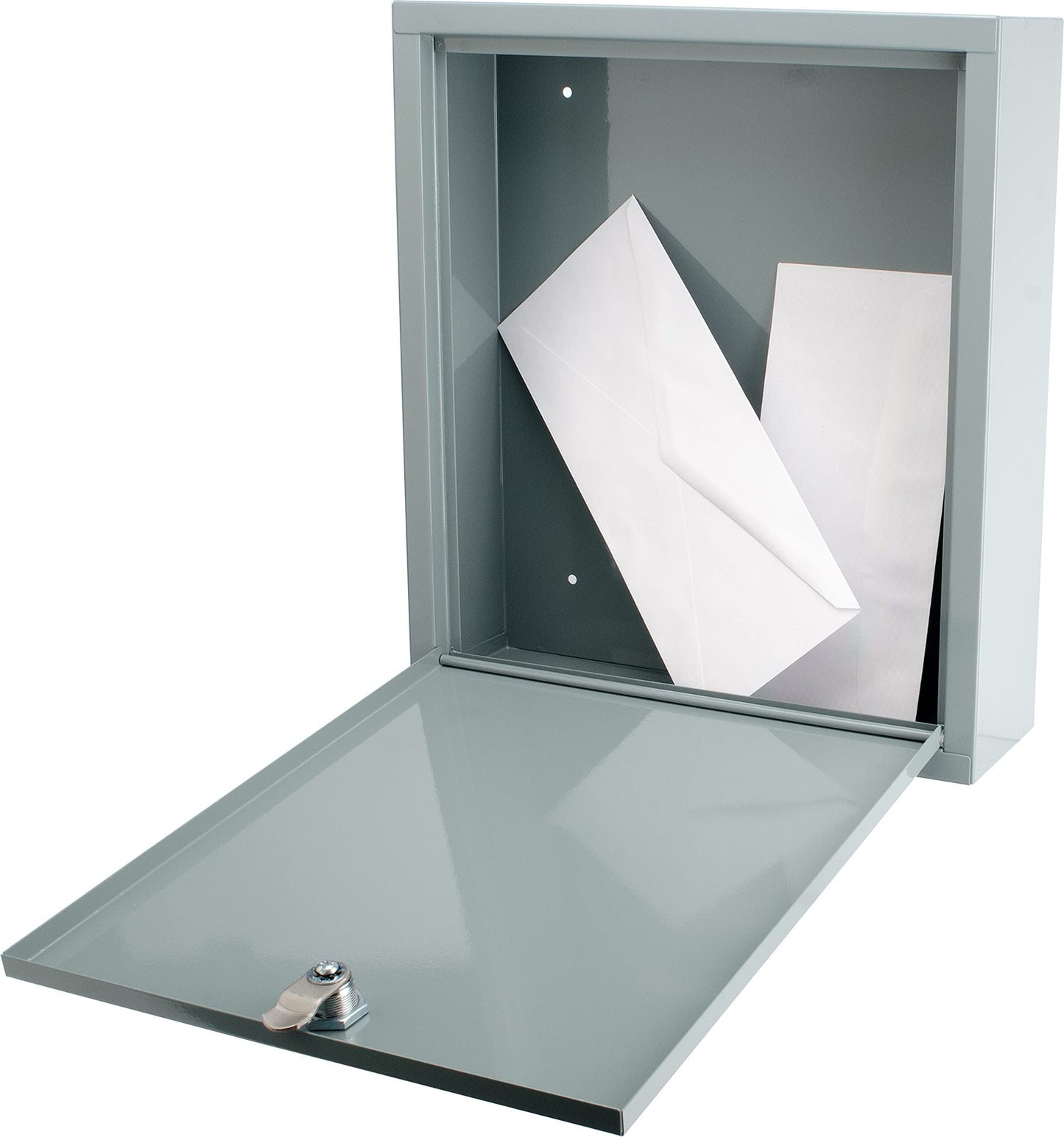 Barska Wall Mount Multi-Purpose Locking Mail Suggestion Drop Box with Key Lock for Home Office Classroom - Dropbox - Mail - Wall Mounted lock box - Metal box with lock - Suggestion Box with Slot