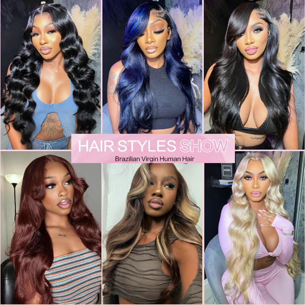 Uesoels Glueless Wigs Human Hair Pre Plucked Pre Cut 30 Inch Body Wave Lace Closure Wigs Human Hair 12A 200 Density Ready To Go Wig 6x4 HD Lace Pre Cut Wigs