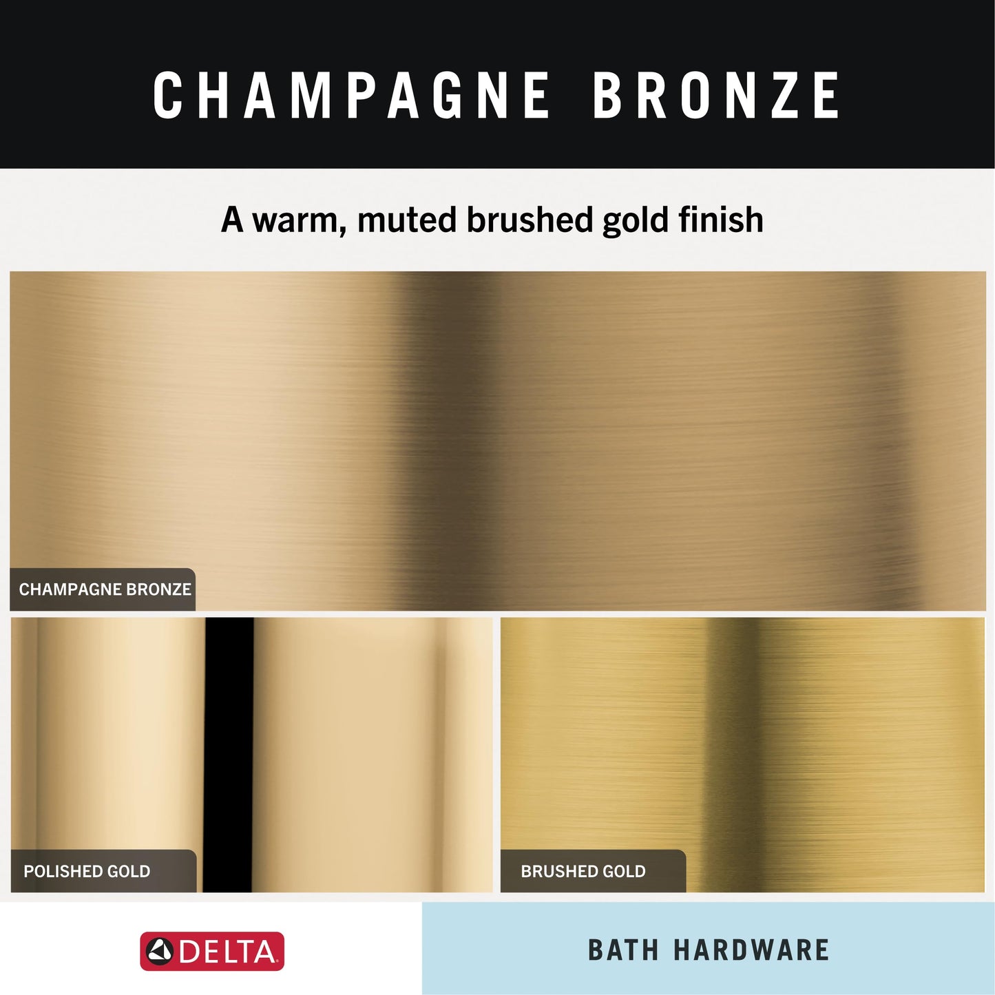Delta Towel Rack | 24 or 18 Inch Champagne Bronze Adjustable Towel Bar for Bathroom, Kitchen | Nicoli Accessories