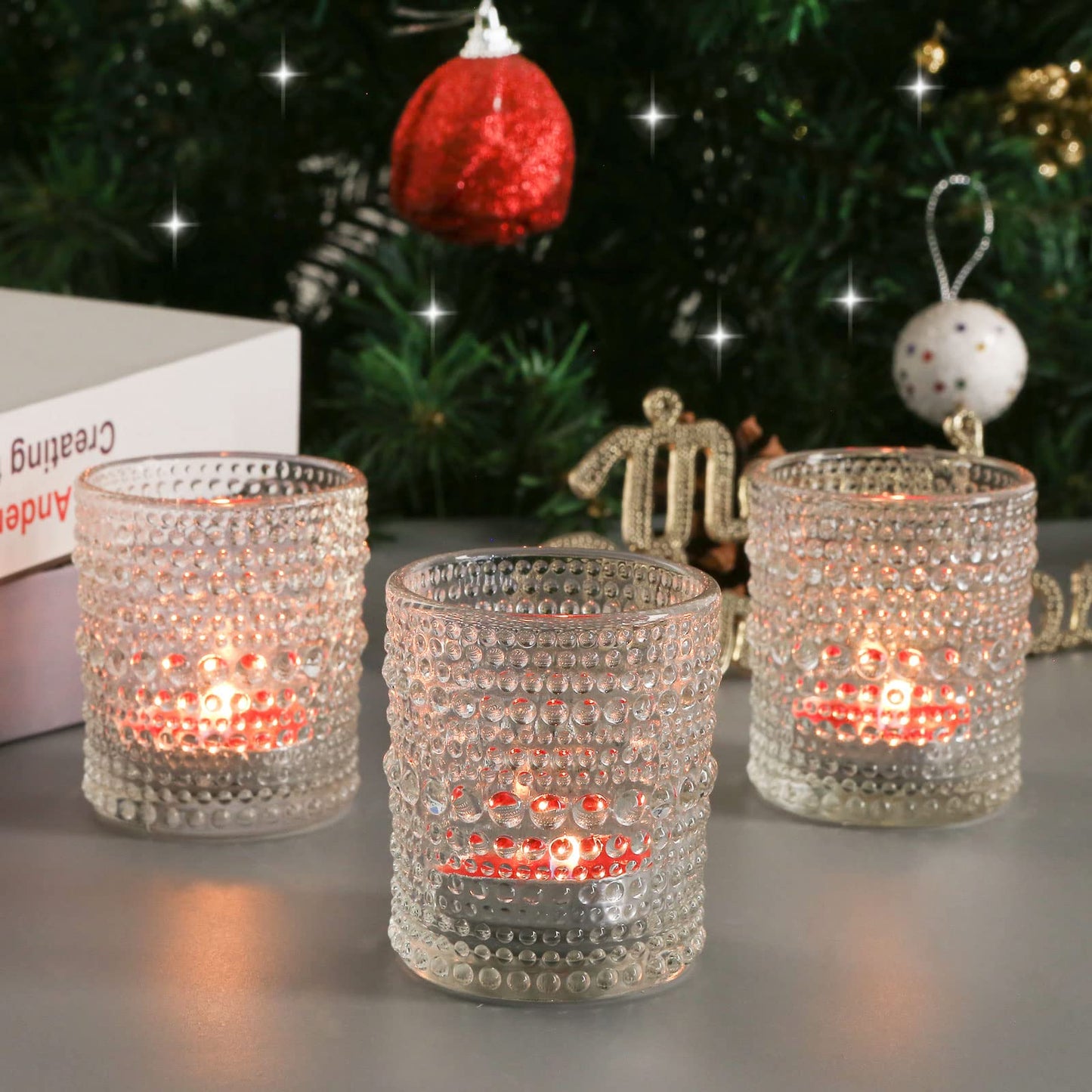 48pcs Votive Candle Holders for Home Decor, Clear Glass DIY Wax Filling Tealight Candle Holders, Tea Light Candles Holder for Wedding Table Decoration