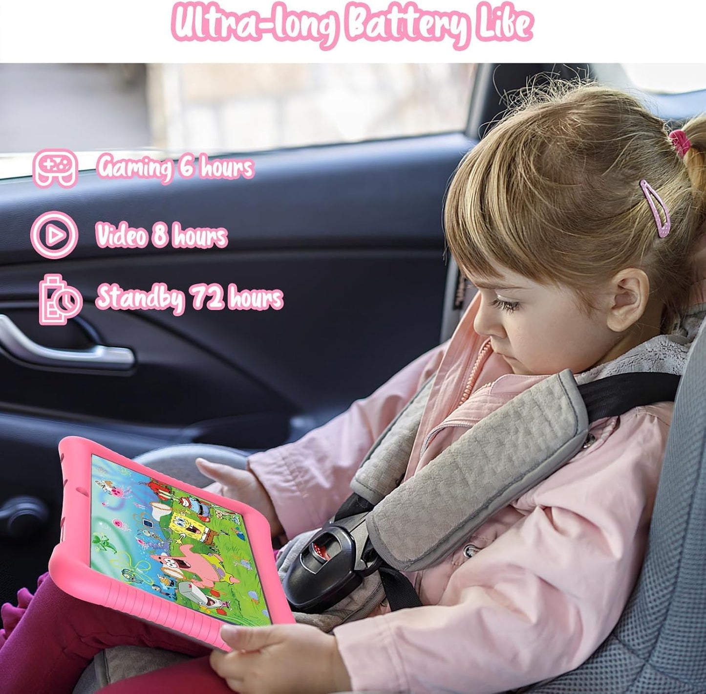 Fivahiva Kids Tablet,10.1 inch Android 13 Tablet for Kids, 32GB (Expandable to 128GB), Quad-core, Google Kids Space, Parental Control, YouTube Kids, GMS, Pre-Installed Apps, with Shockproof Case