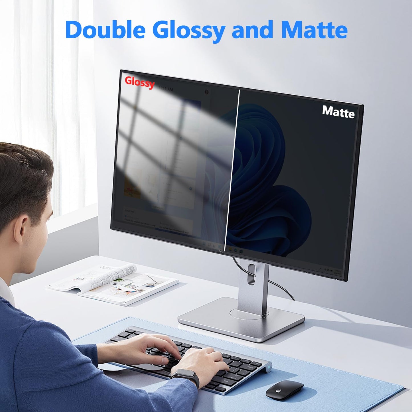 27 Inch Privacy Screen for Computer Monitor Eye Protection Anti Glare Blue Light Monitor Privacy Shield Screen 27 Inch 16:9 Aspect Ratio [2 Pack]