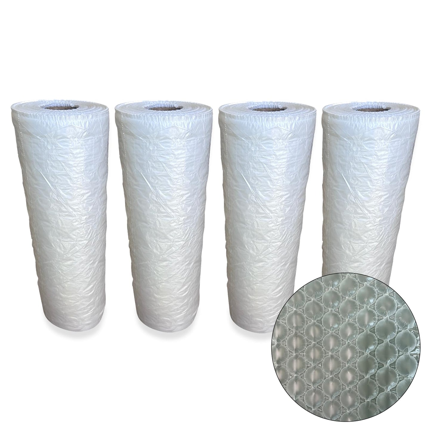4 Rolls of 984 FT x 1/2" x 12" Wide Bubbles Roll Film - Perforated Every 12" | Large Bubble Air Pillow Wrapping | Clear Packaging Wrap Protection for Packing Moving Shipping Storage - 3,936 FT Total