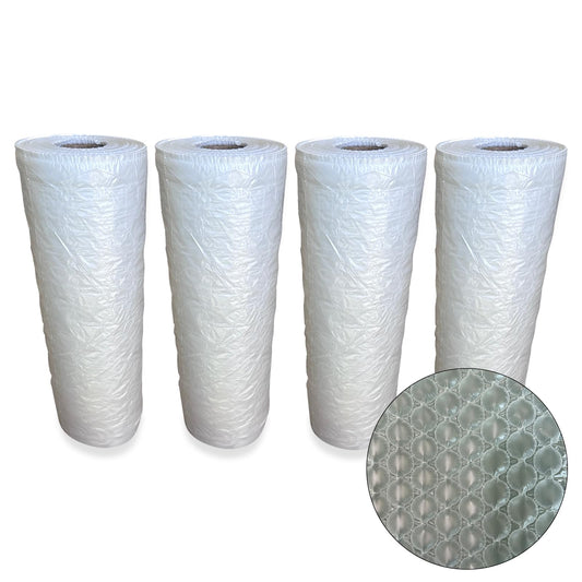4 Rolls of 984 FT x 1/2" x 12" Wide Bubbles Roll Film - Perforated Every 12" | Large Bubble Air Pillow Wrapping | Clear Packaging Wrap Protection for Packing Moving Shipping Storage - 3,936 FT Total