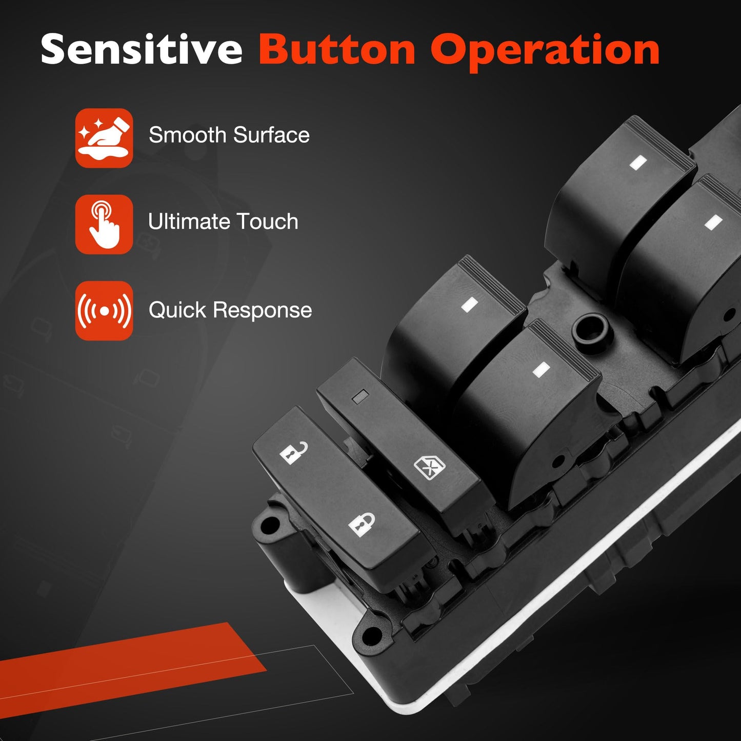 20835553 Driver Side Power Master Control Window & Mirror & Door Lock Switch - Fit for 2007-2014 Chevy Avalanche Cheyenne Tahoe Silverado Suburban/GMC Sierra Yukon XL 1500 2500 3500 Cadilla Escalade