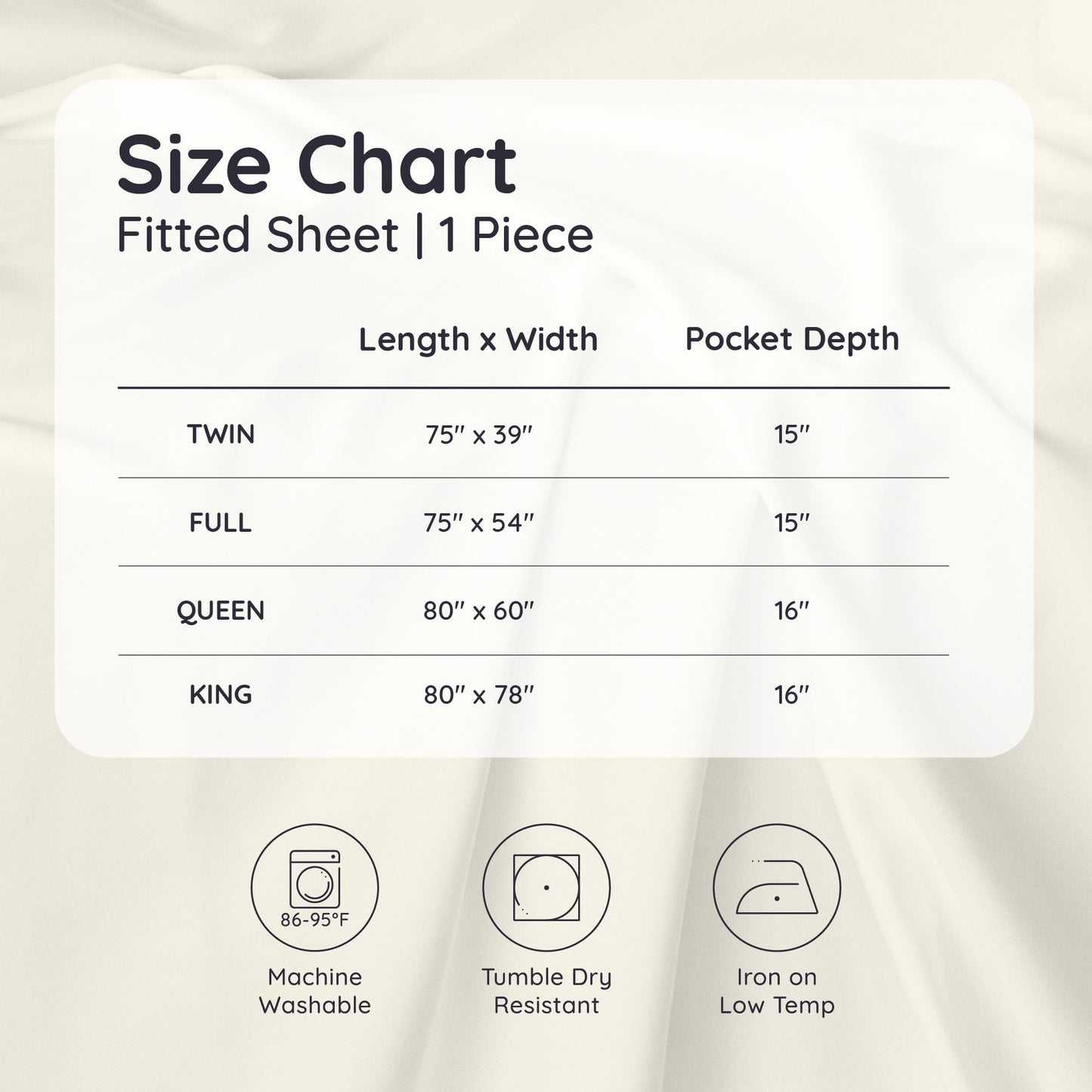 Bambaw King White Fitted Sheet Only, 100% Viscose Derived from Bamboo Sheet, Cooling Fitted Sheet King Size, 16” Deep Pocket Sheet (White)