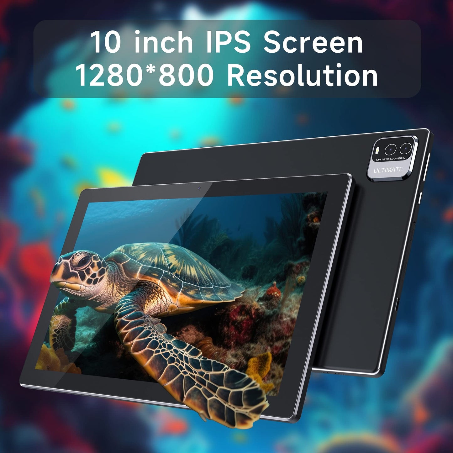 YQSAVIOR 10.1 inch Android 13 Tablet, 10GB RAM+64GB ROM+1TB Expandable Computer Tablets PC, MTK8768 Octa-CORE 2.2GHZ, IPS 1280 * 800 Screen, 2+8MP Dual Camera, WiFi, BT, Black