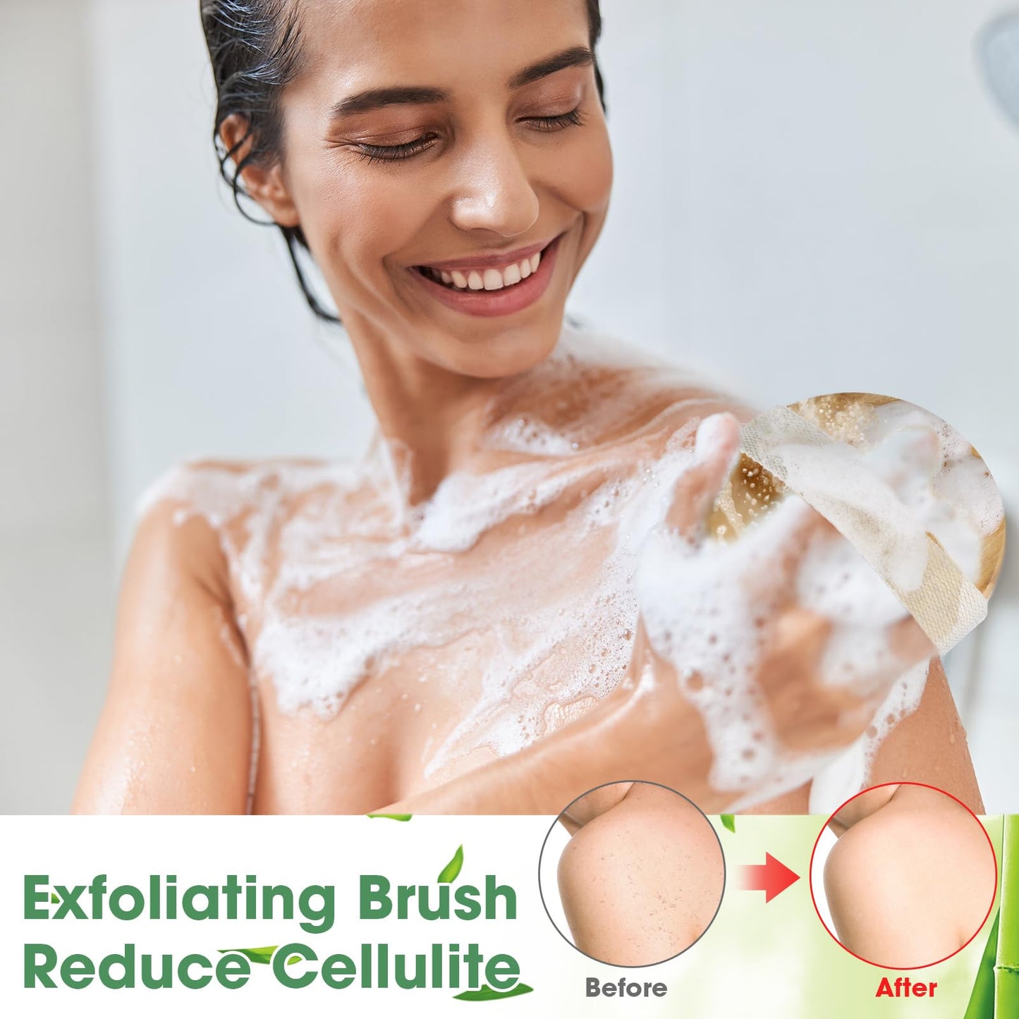 Gejoy 10 Pcs Dry Brushing Body Brush Exfoliating Brush with Massage Nodule Dry Skin Body Brush Scrubber for Shower Bath Back Circulation Improvement Dead Skin Remove Beauty Exfoliator (Round)