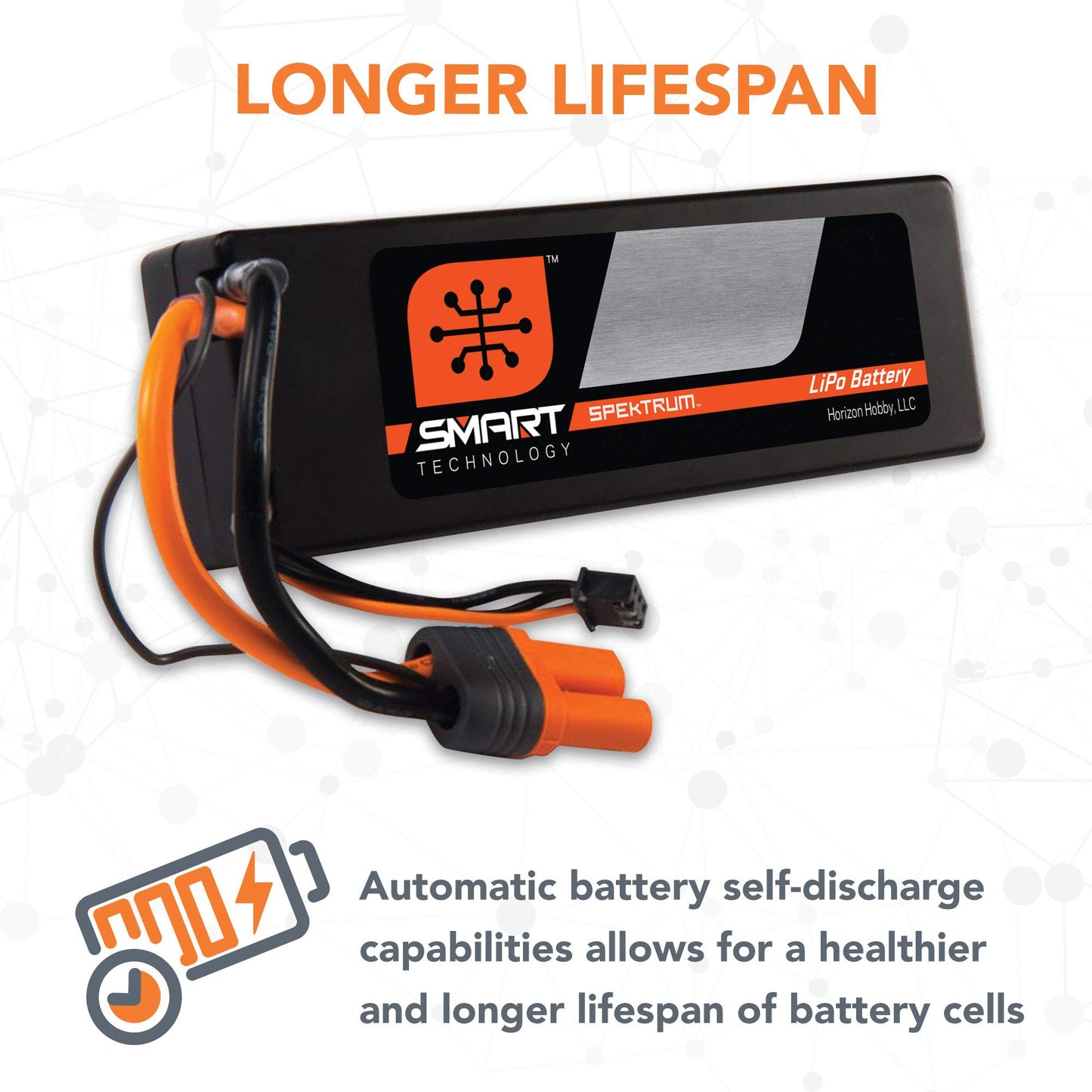 Spektrum 7.4V 5000mAh 2S 100C Smart Hardcase LiPo Battery: IC5, SPMX50002S100H5