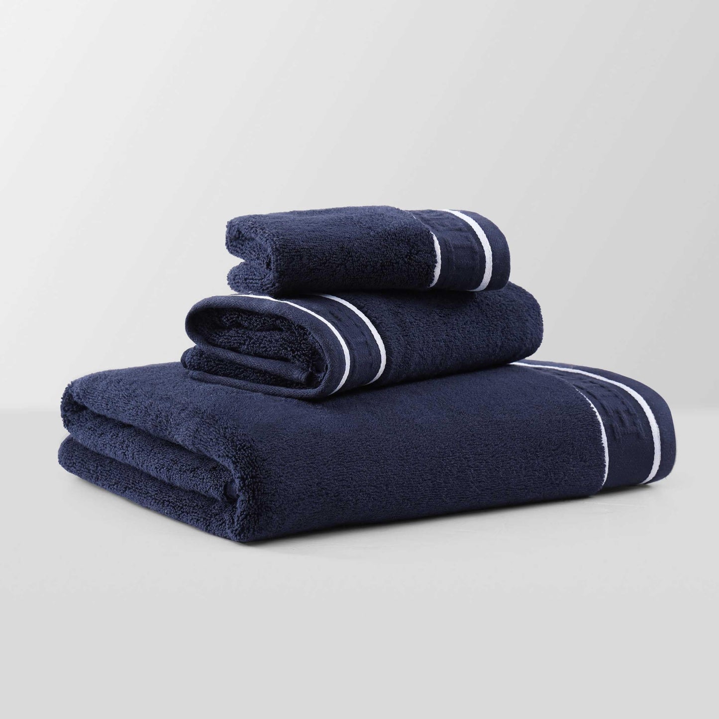 Tommy Hilfiger – Bathroom Towels, Soft Cotton Washcloths, Bath & Hand Towel Set, Zero Twist, Medium Weight & Highly Absorbent, Set of 6, College Dorm Room Essentials (Legacy Navy)