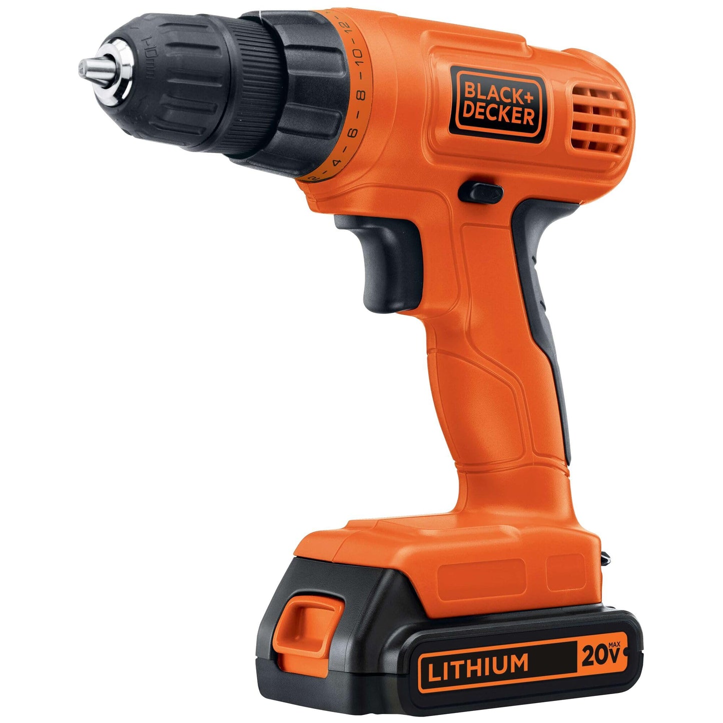 BLACK+DECKER 20V MAX POWERCONNECT Power Drill Cordless Drill Driver Electric Screwdriver with 30 Piece Bit Set and Drivers Kit, Battery and Charger Included (LD120VA)