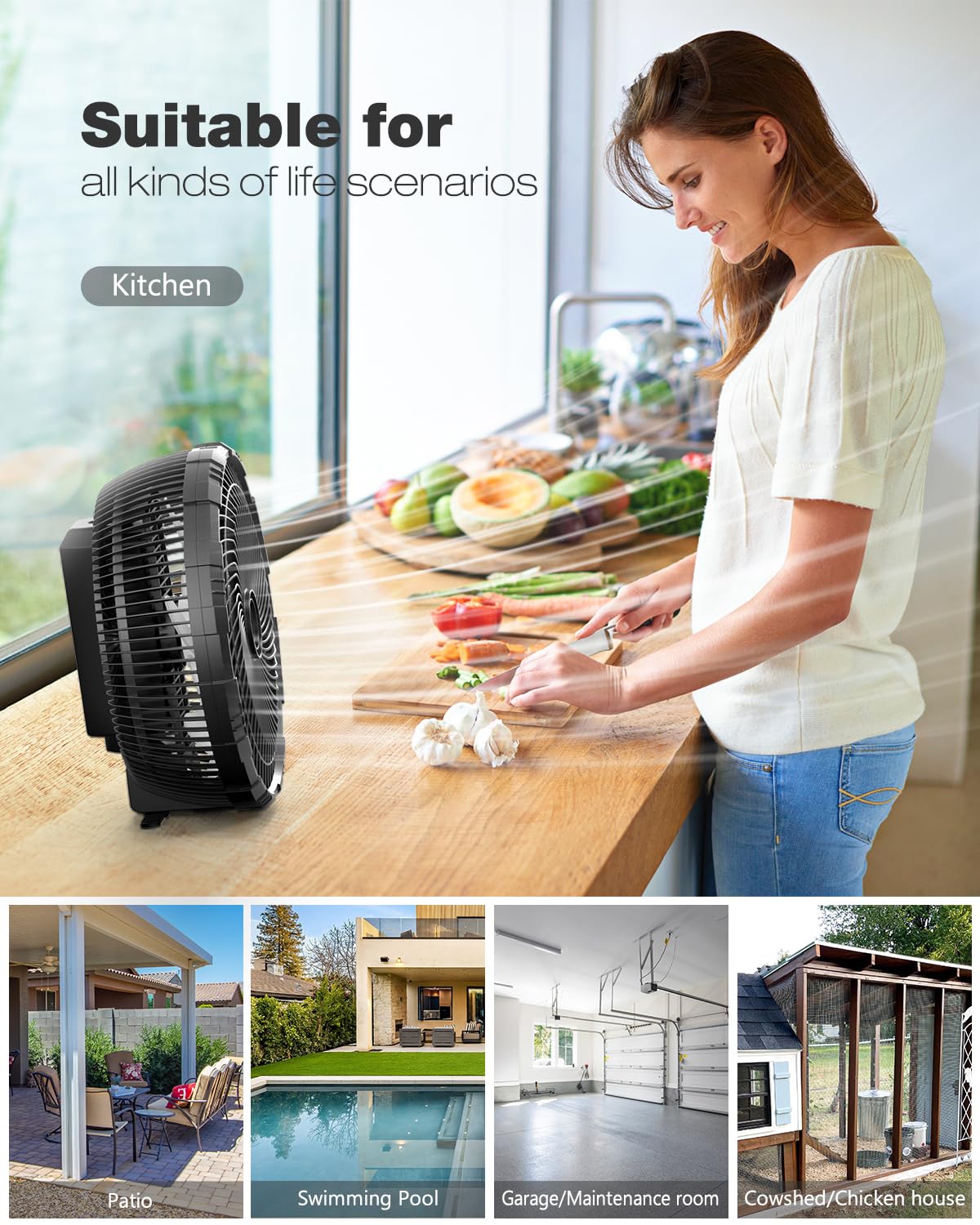 Misting Fan Portable, 20000mAh 12-Inch Outdoor Misting Fan for Patios Outside, 2 In 1 Pedestal & Tabletop Oscillating Fans with Misting Kit, Rechargeable Cooling Fans with Remote/Mist/7 Gear/Timer
