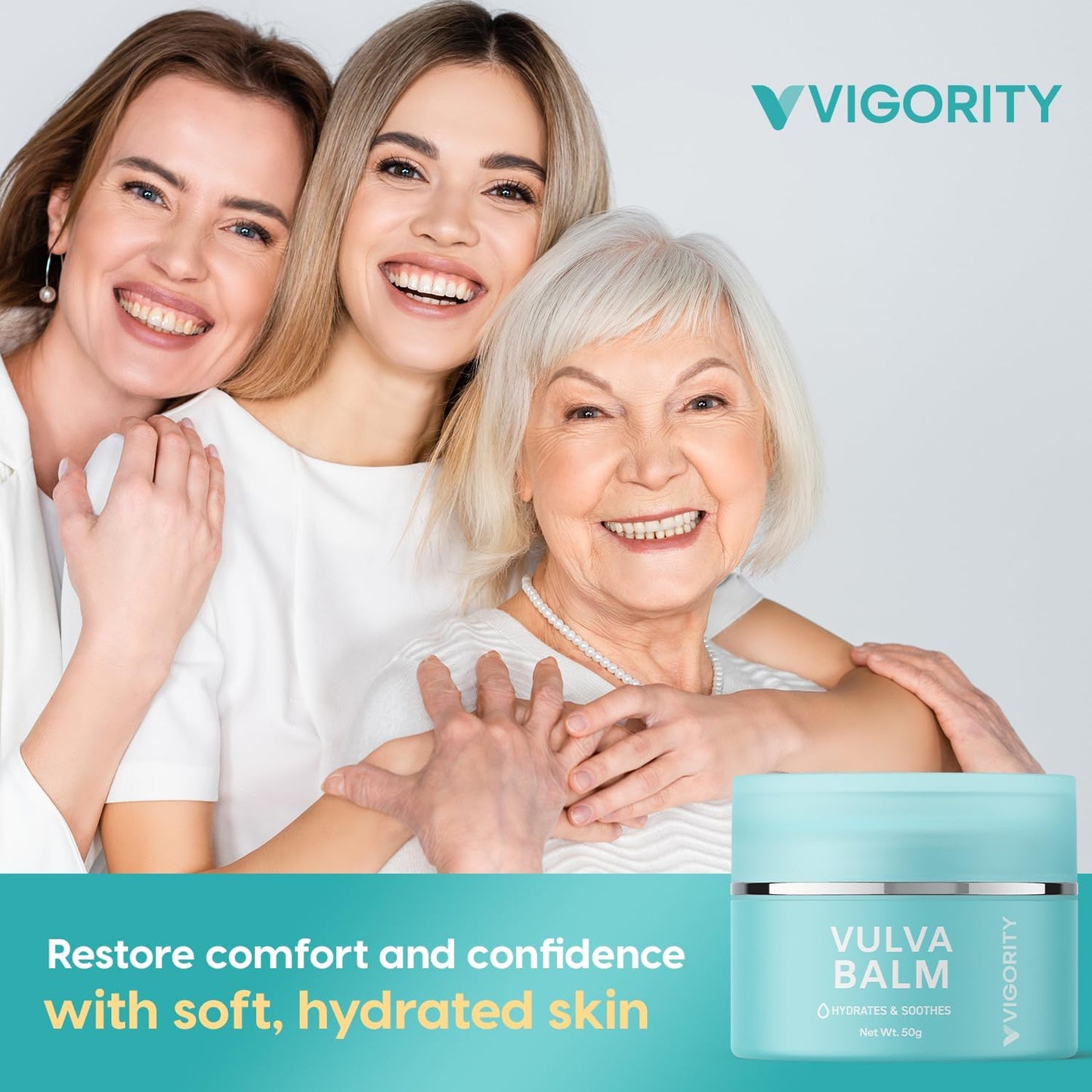 Vigority Vulva Balm Vaginal Moisturizer for Women 2-pack: Intimate Skin Care Relieves Dryness, Itch, Odor & Irritation - Menopause Suppor With Beeswax, Shea Butter, Emu Oil, and CoQ10 - Estrogen Free